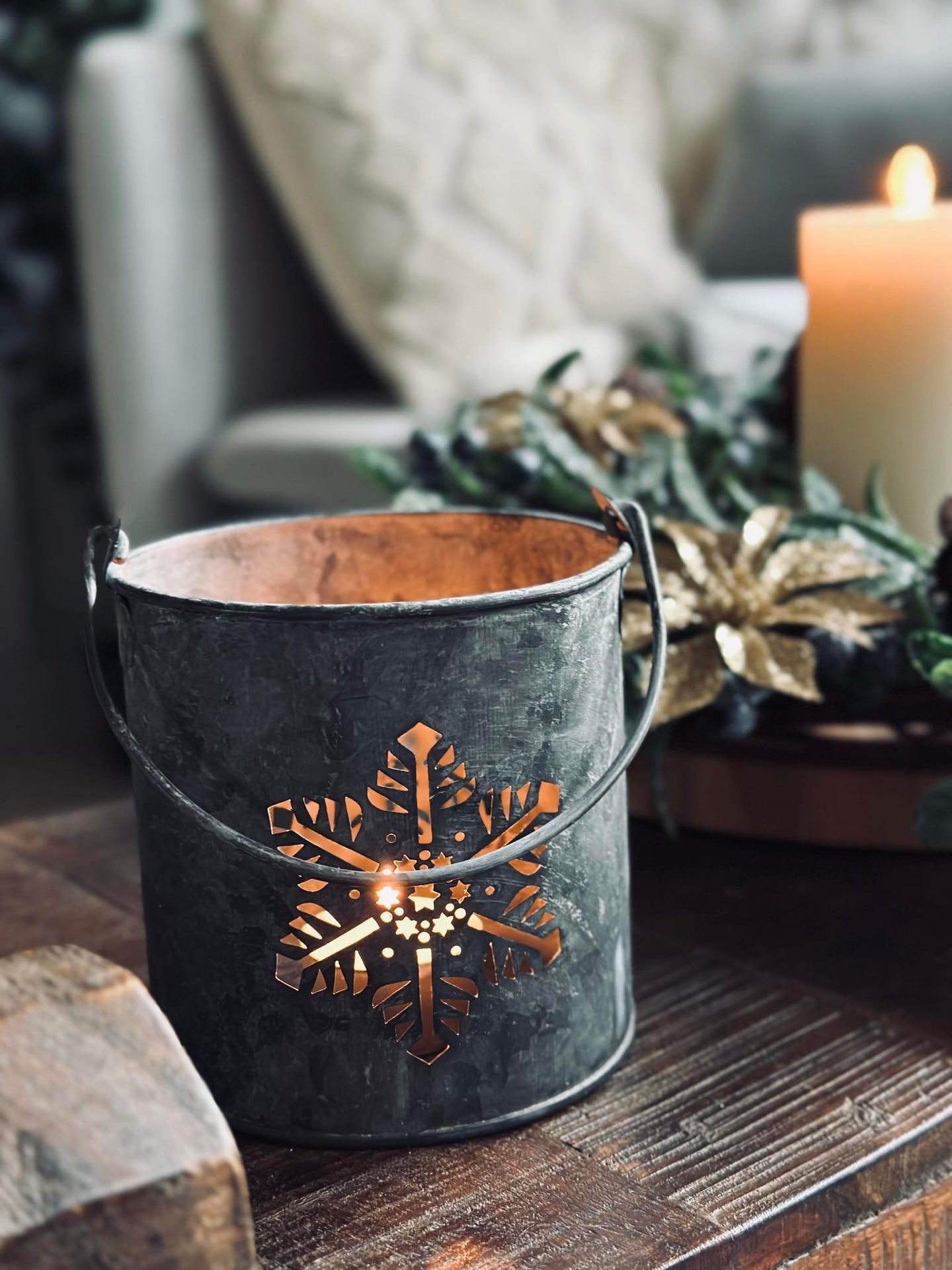 Lykt med stjerne - Sink