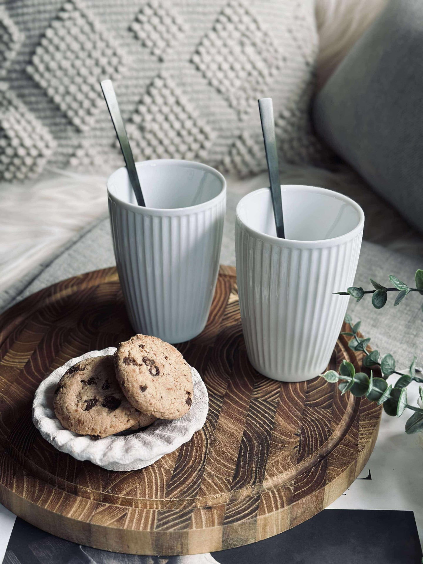 Termokopp Plissé - Sett med 2 stk - Hvit