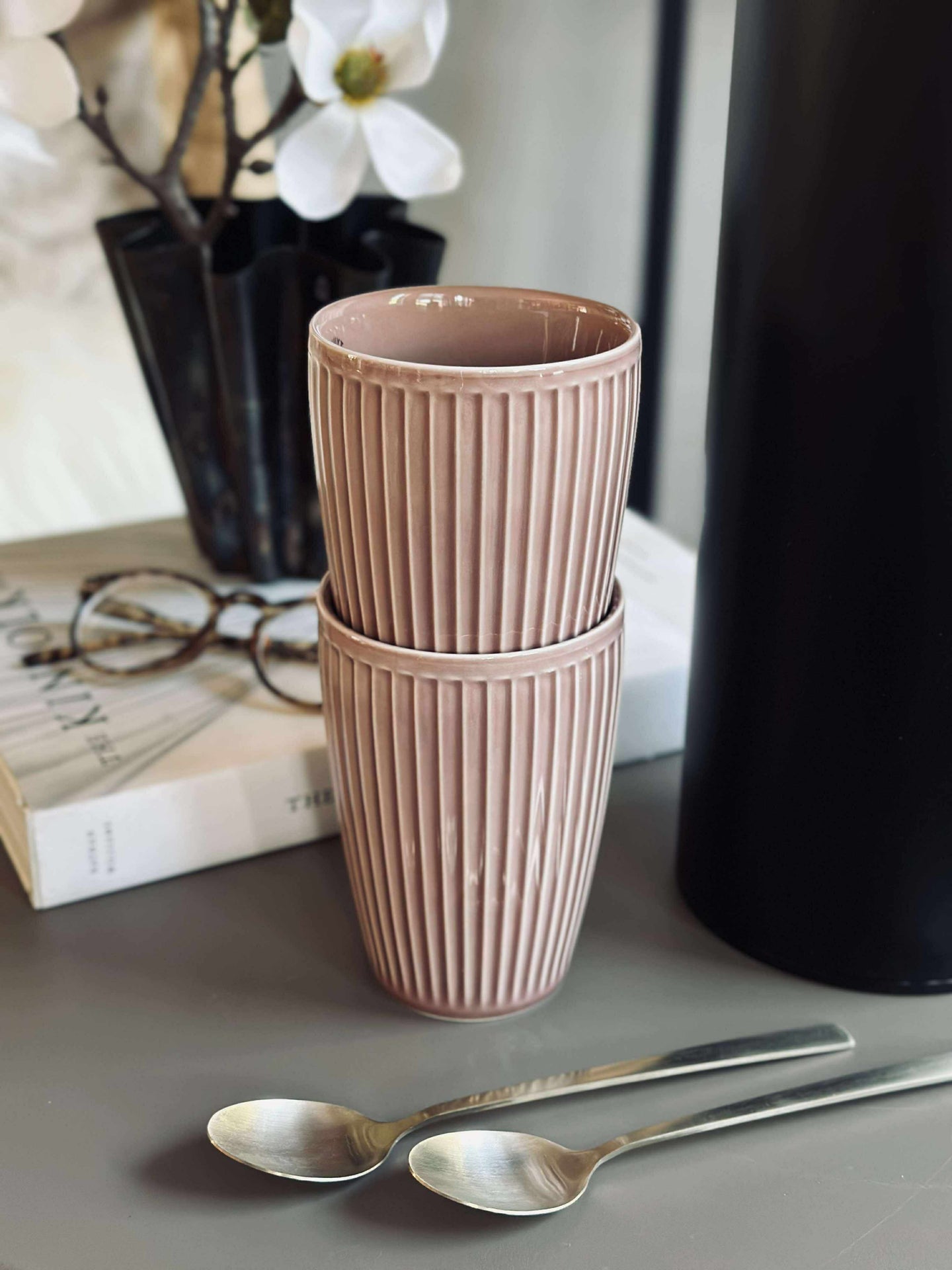 Termokopp Plissé- Sett med 2 stk - Woodrose