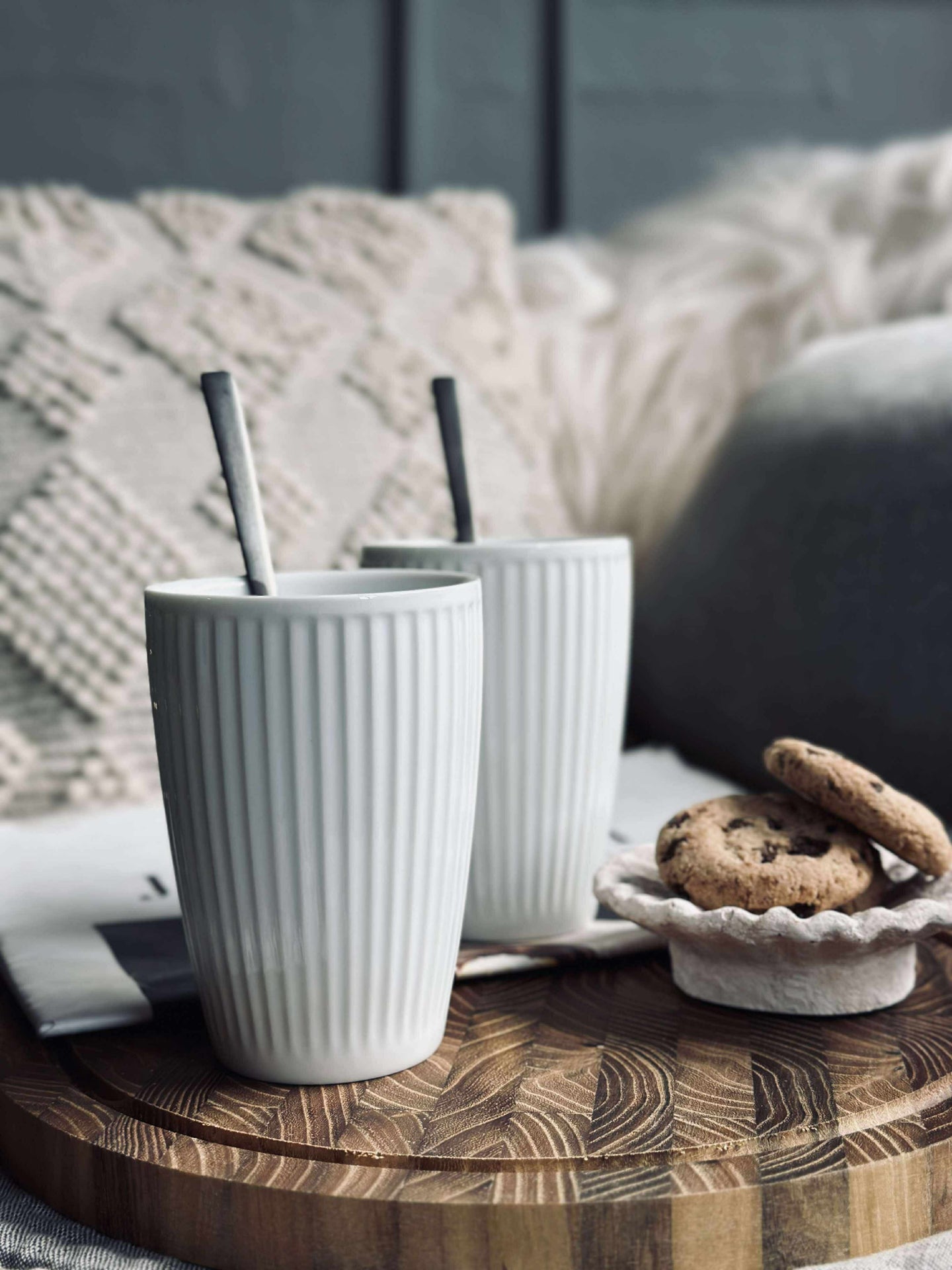 Termokopp Plissé - Sett med 2 stk - Hvit