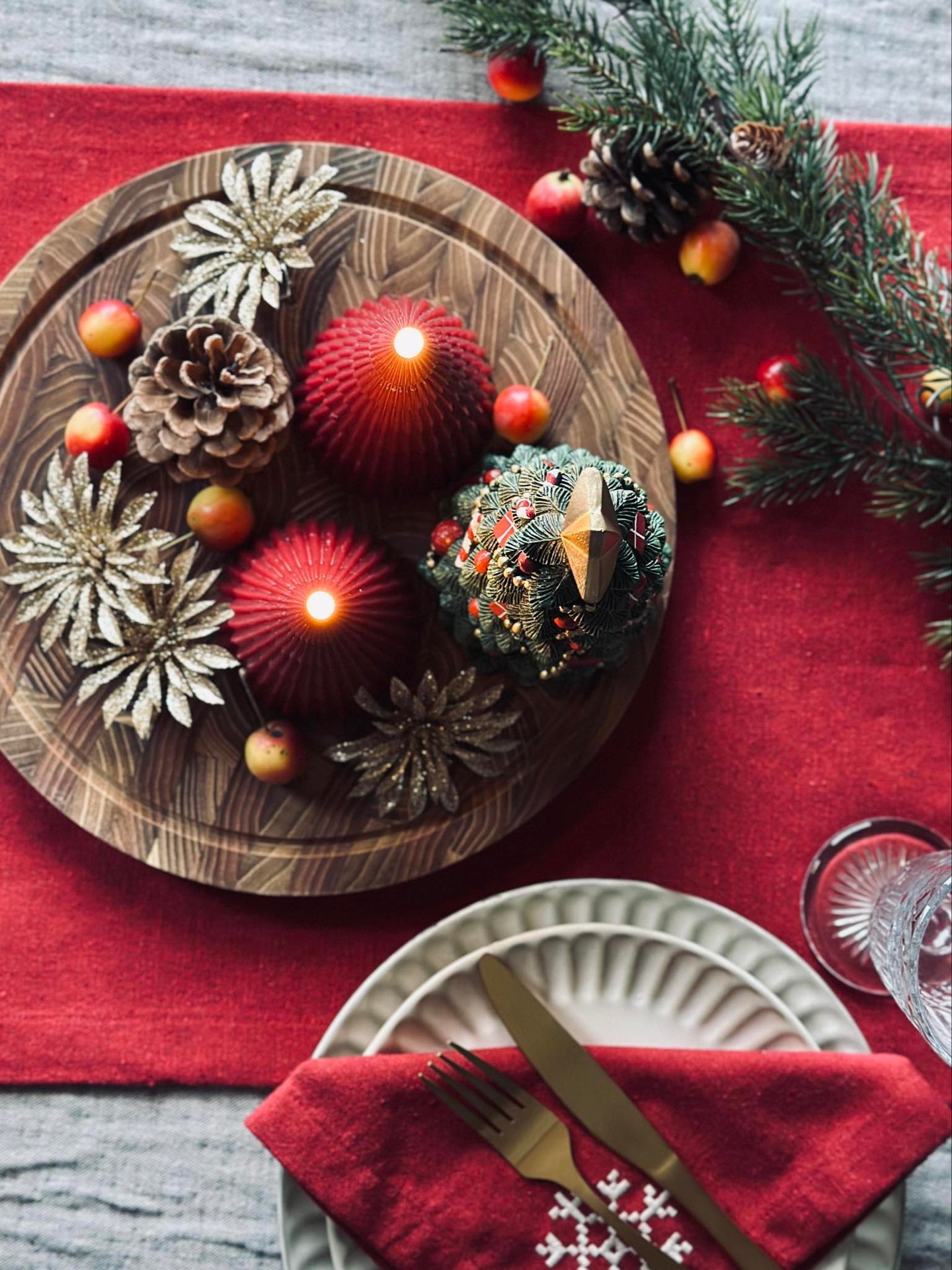 Dekorblomster med glimmer - 4 stk