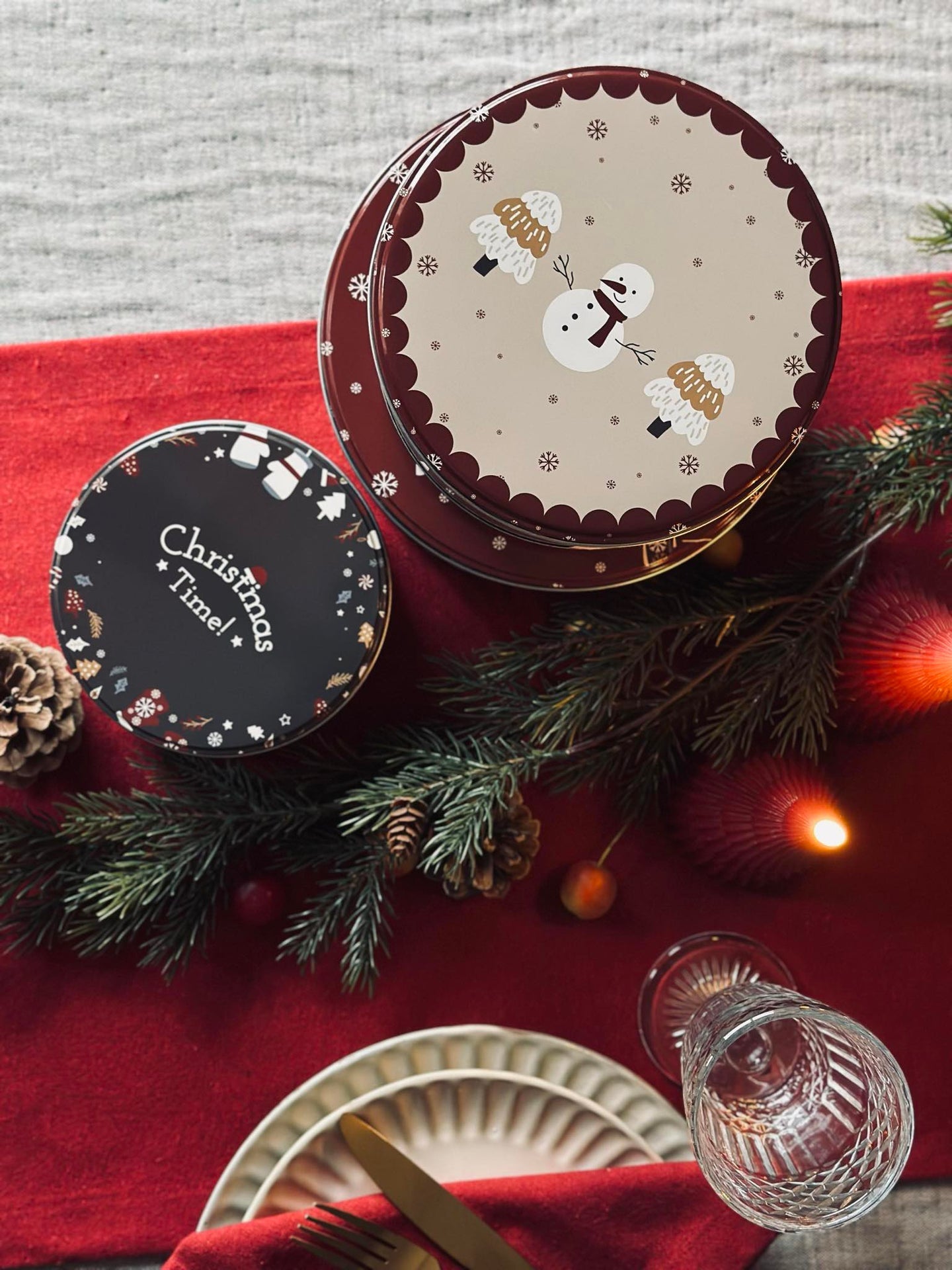 Kakebokser Jul - Sett med 3 stk.