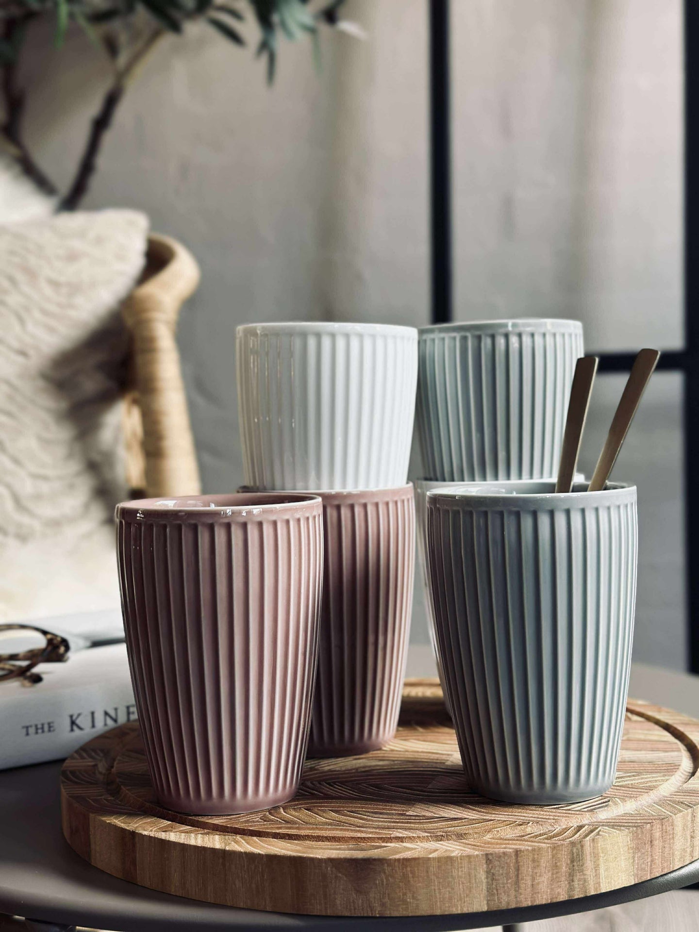 Termokopp Plissé - Sett med 2 stk - Hvit