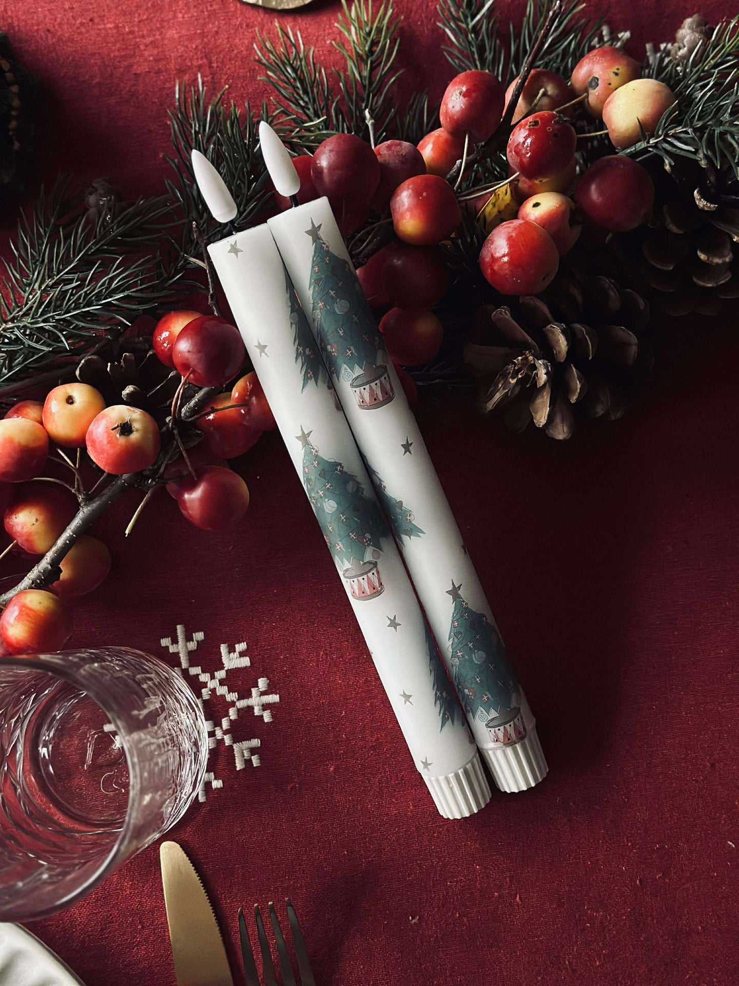 LED Scenelys 2 stk - Julemotiv