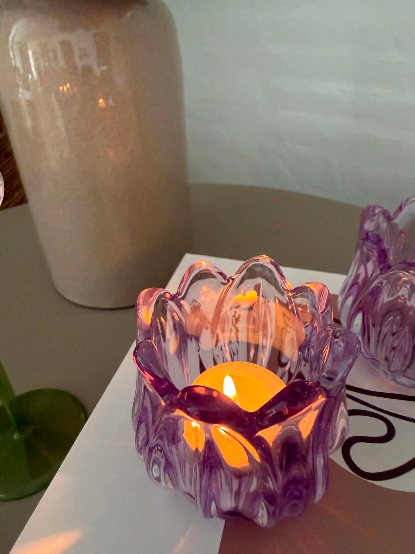 Lysestake lilla tulipan - Sett med 2 stk