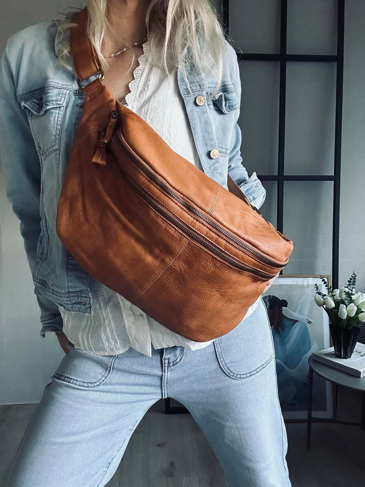 Bumbag Jina Big Cognac