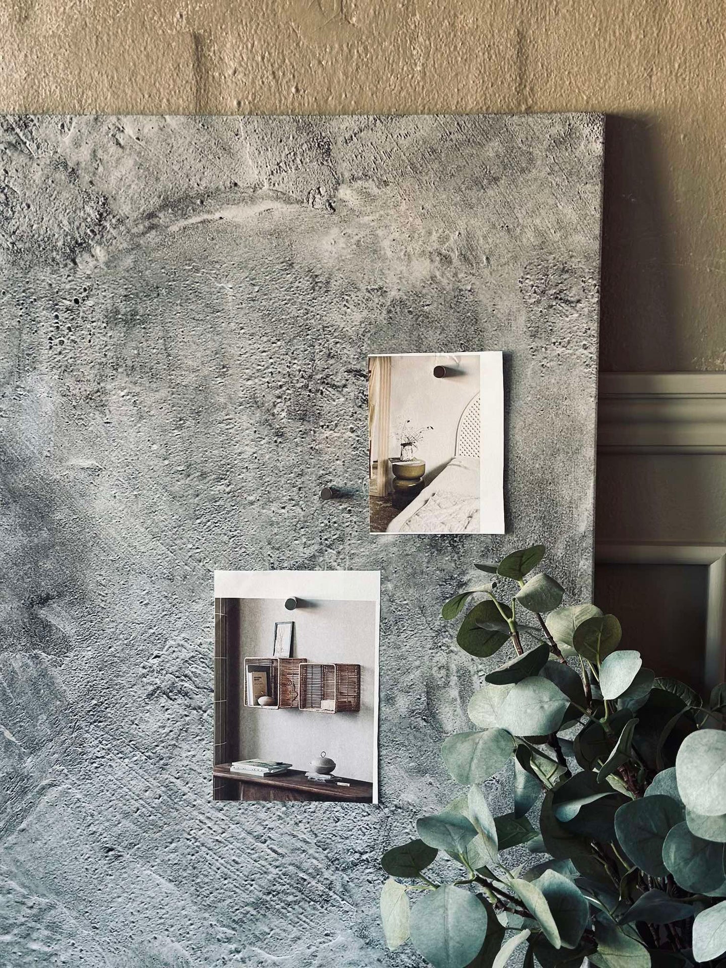 Tavle magnetisk 60x90 - Betonglook