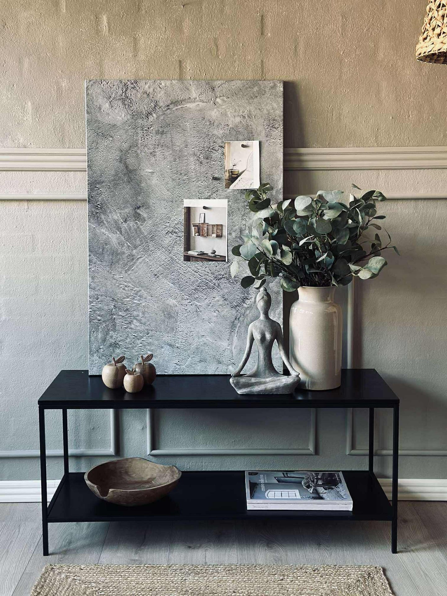 Tavle magnetisk 60x90 - Betonglook