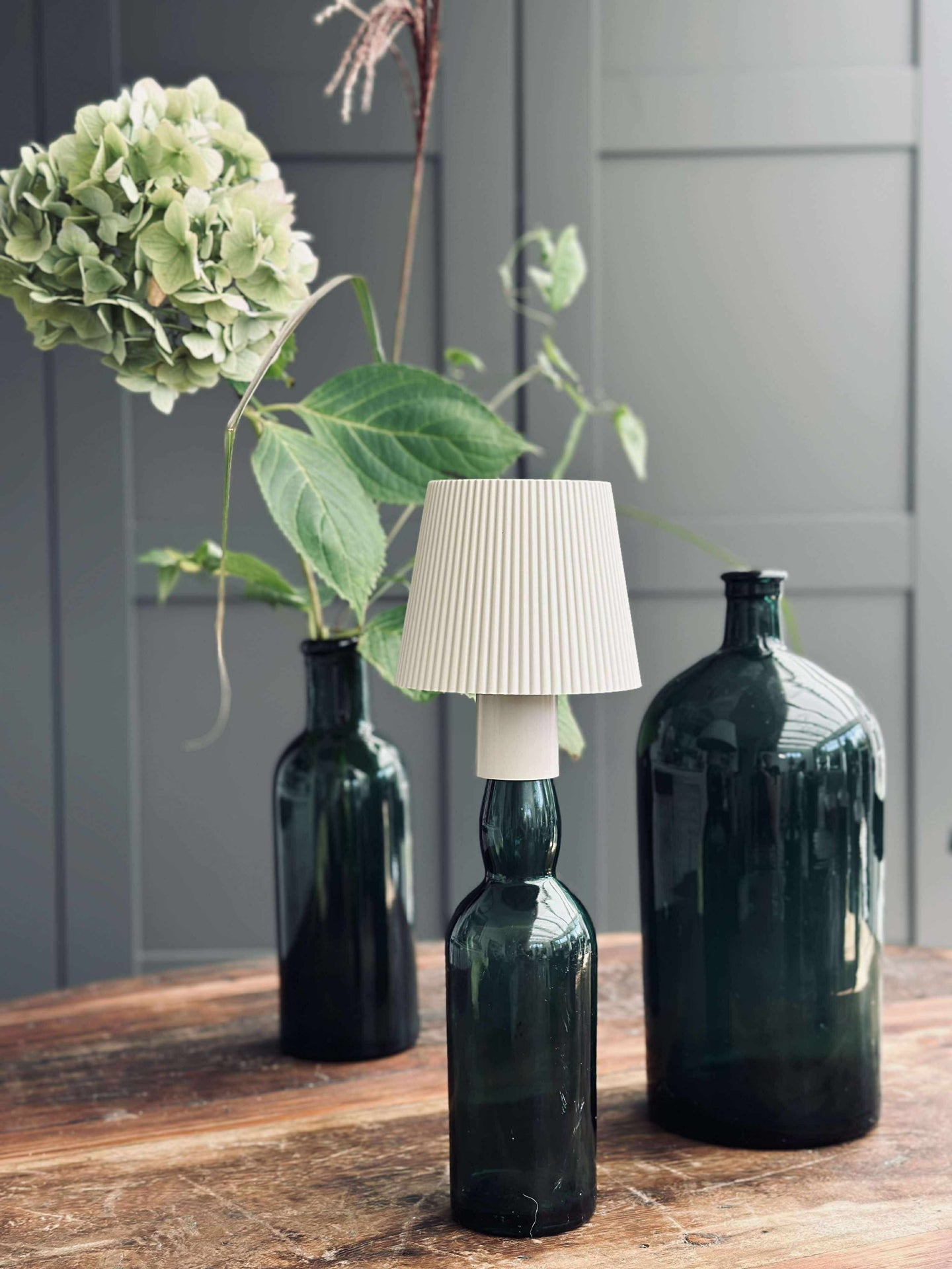 LED-lampe til vinflaske - Krem MIX