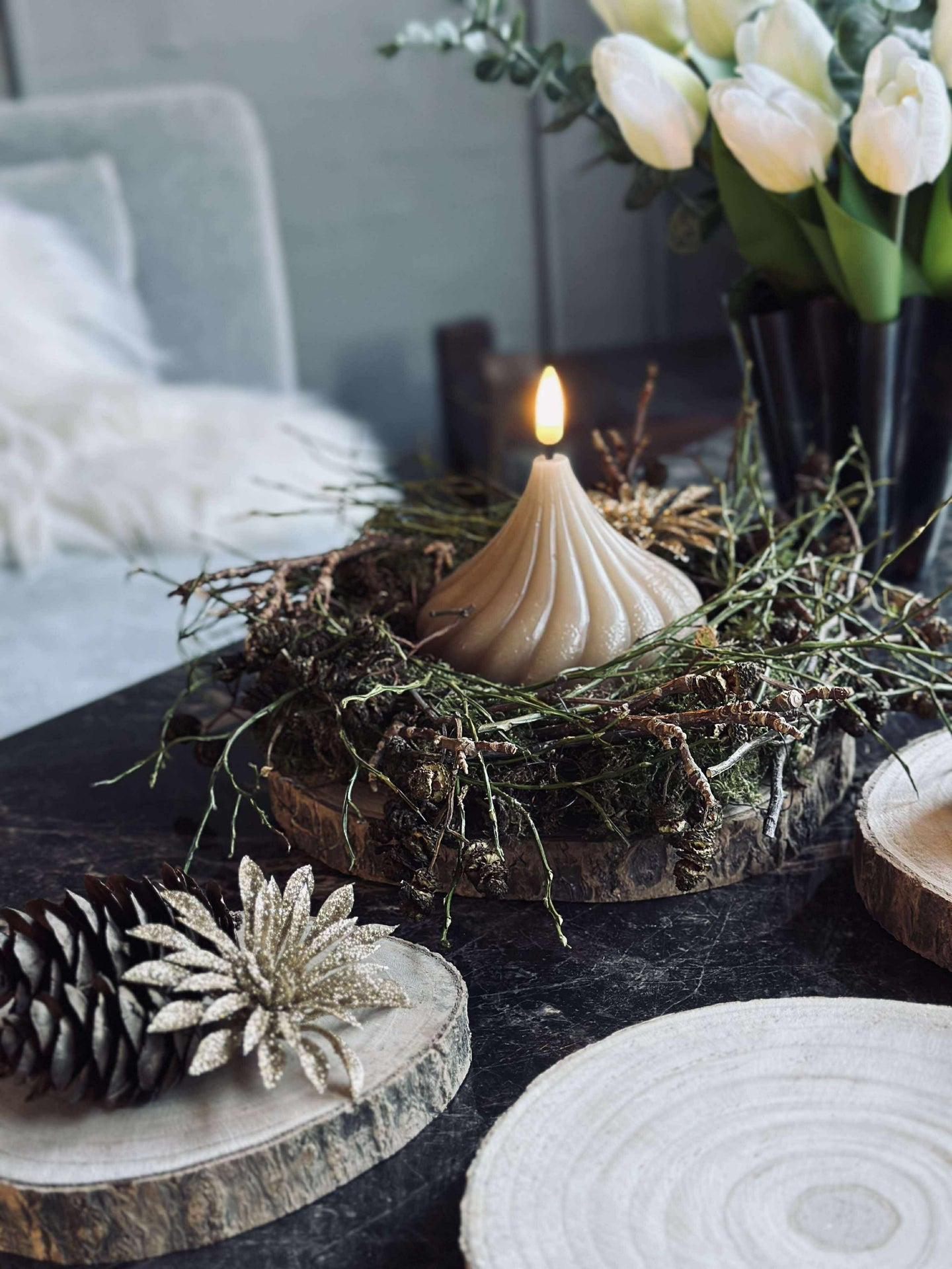 Dekorativt tre - Sett med 4 stk.