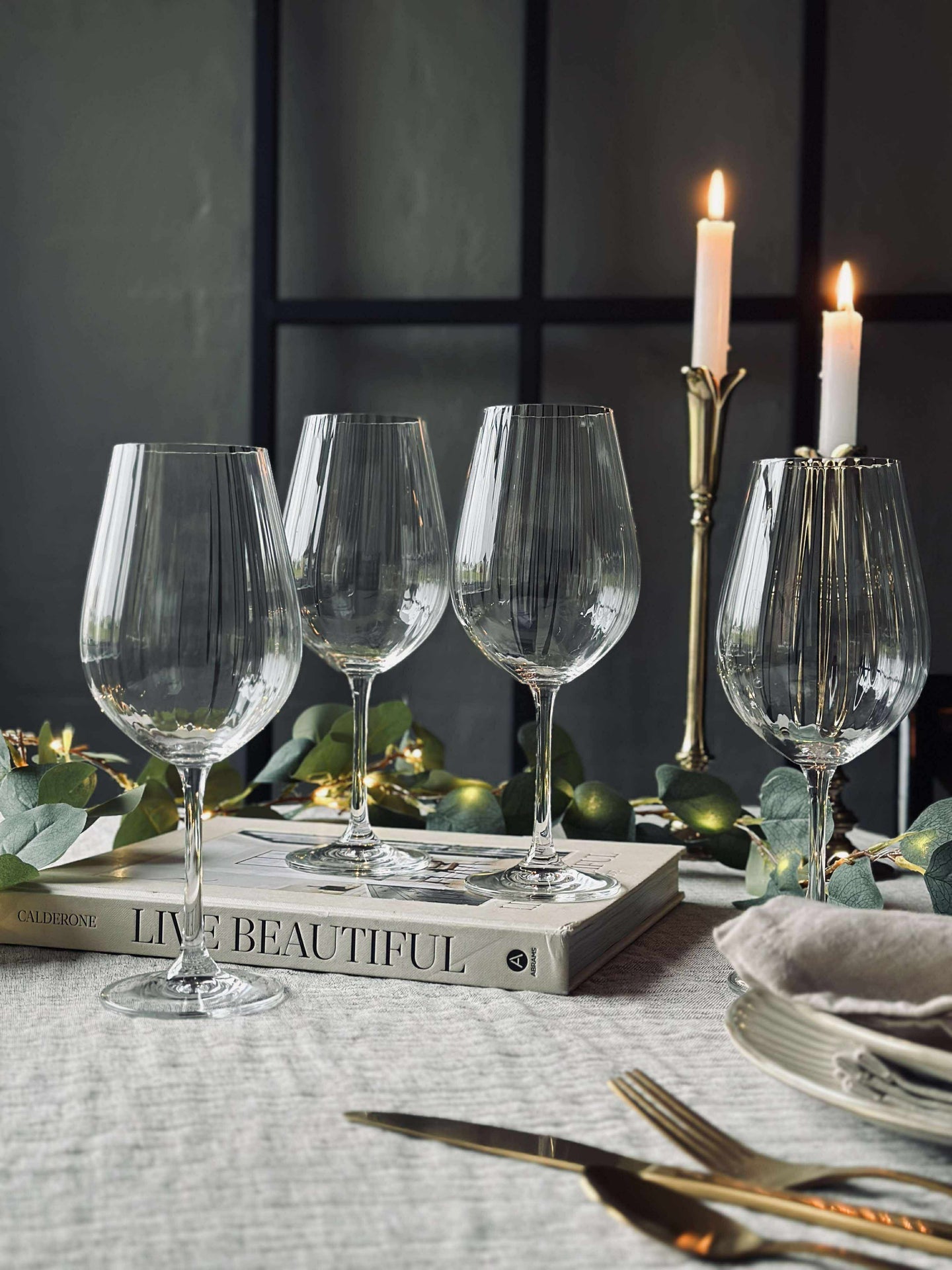 Hvitvinsglass CRYSTAL - Sett med 4 stk.