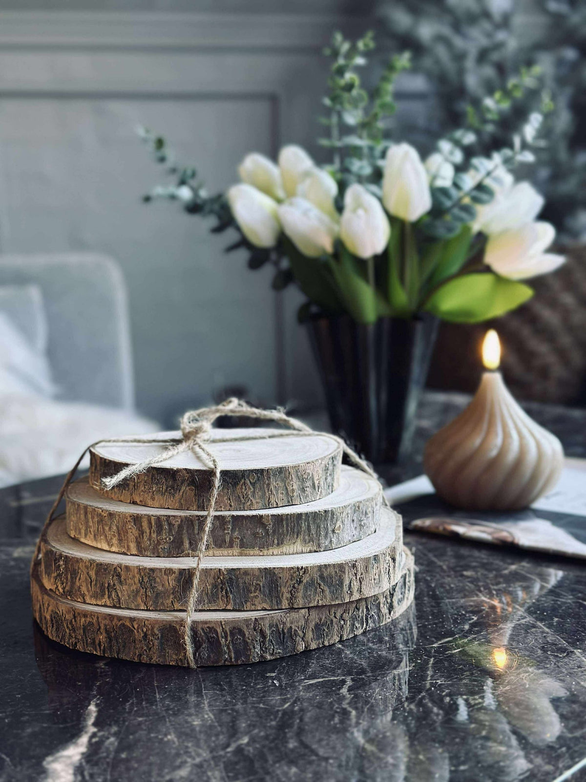 Deco wood - Sett med 4 stk.
