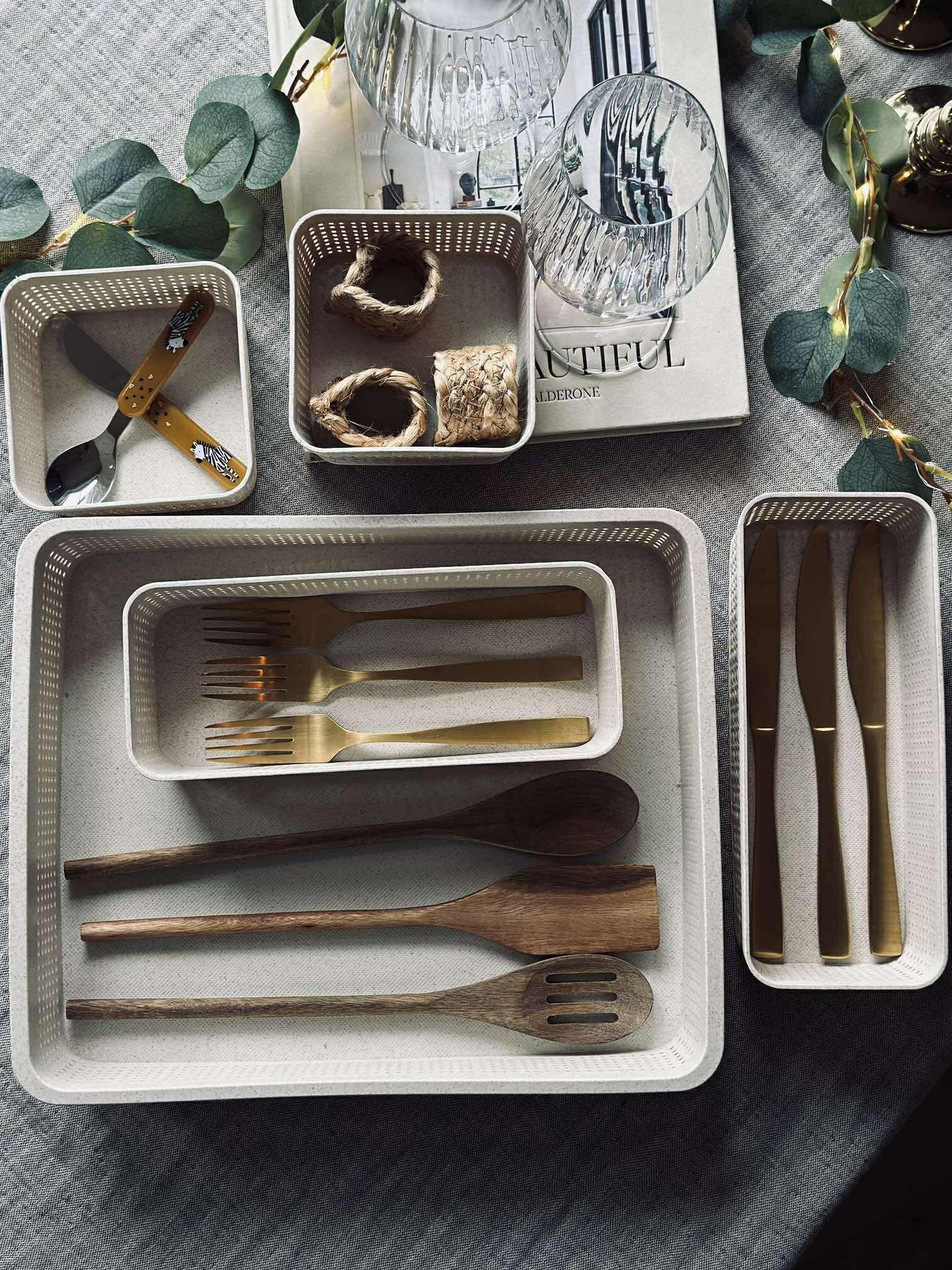 Makeup organiser Freja - Sett med 5 deler