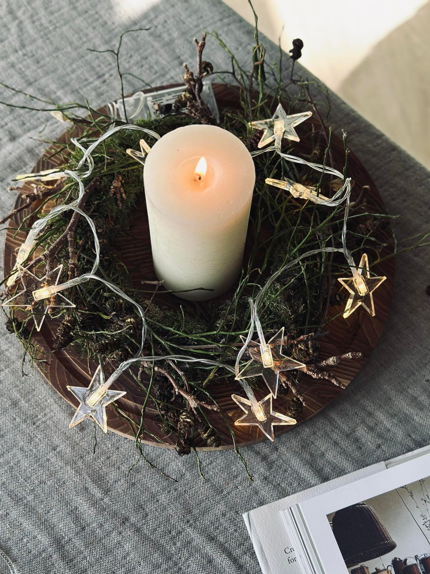 Lyslenke med stjerner