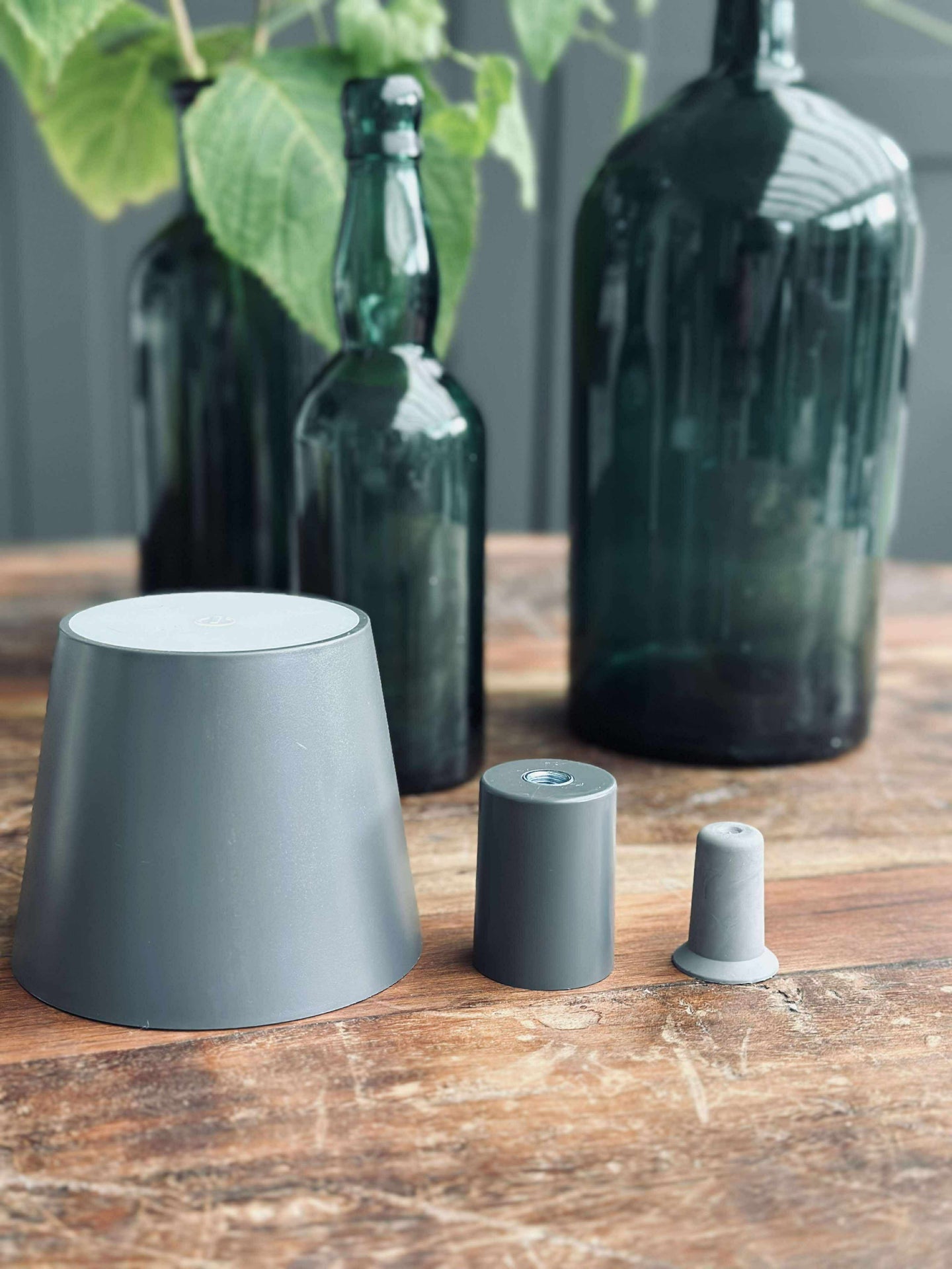 LED-lampe til vinflaske - Grå MIX