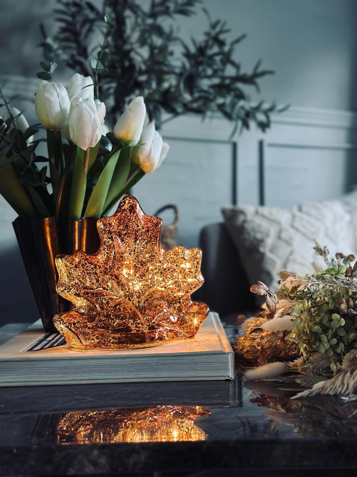 Blad med LED-lys og timer - Flere farger