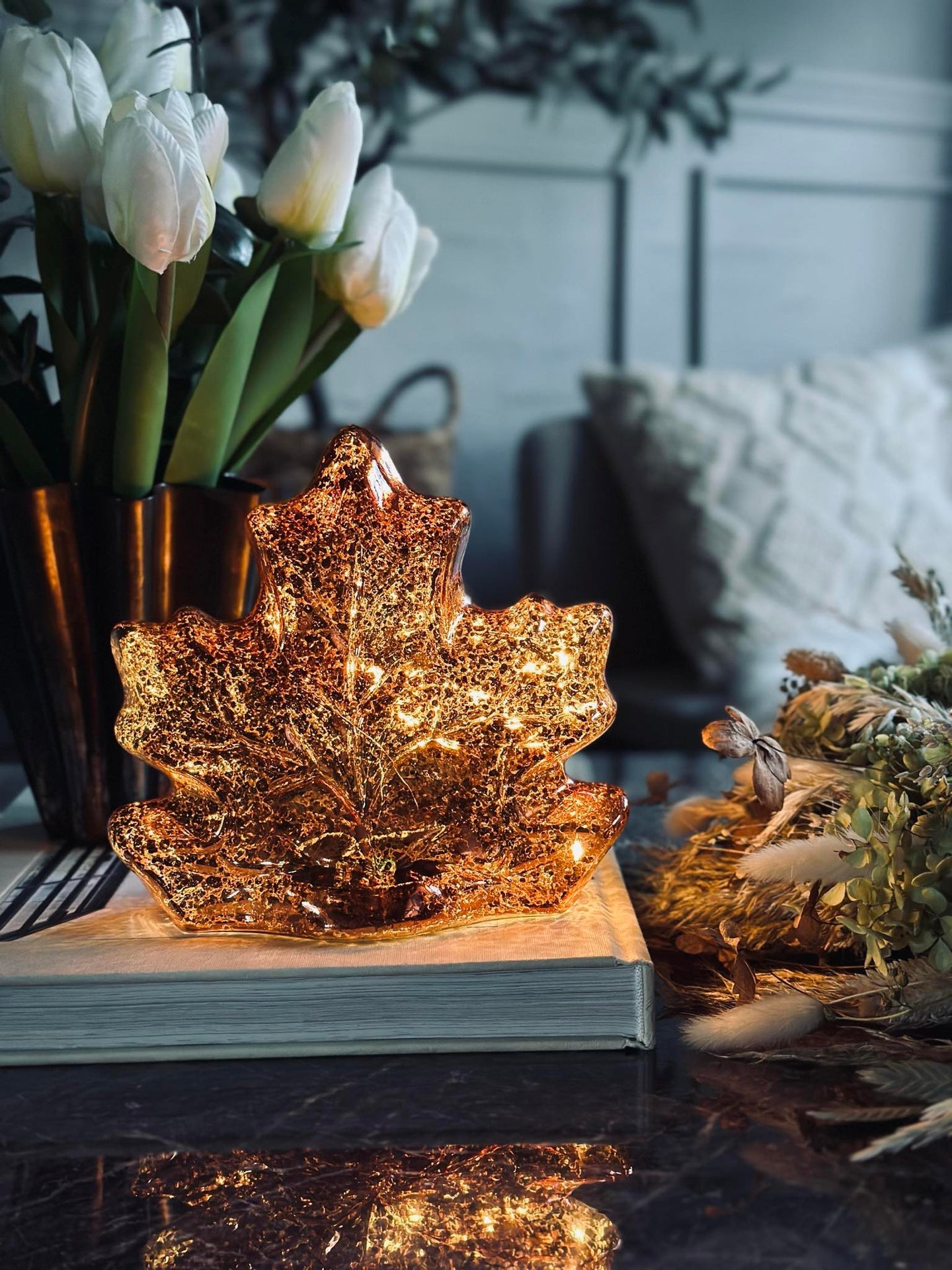 Blad med LED-lys og timer - Flere farger