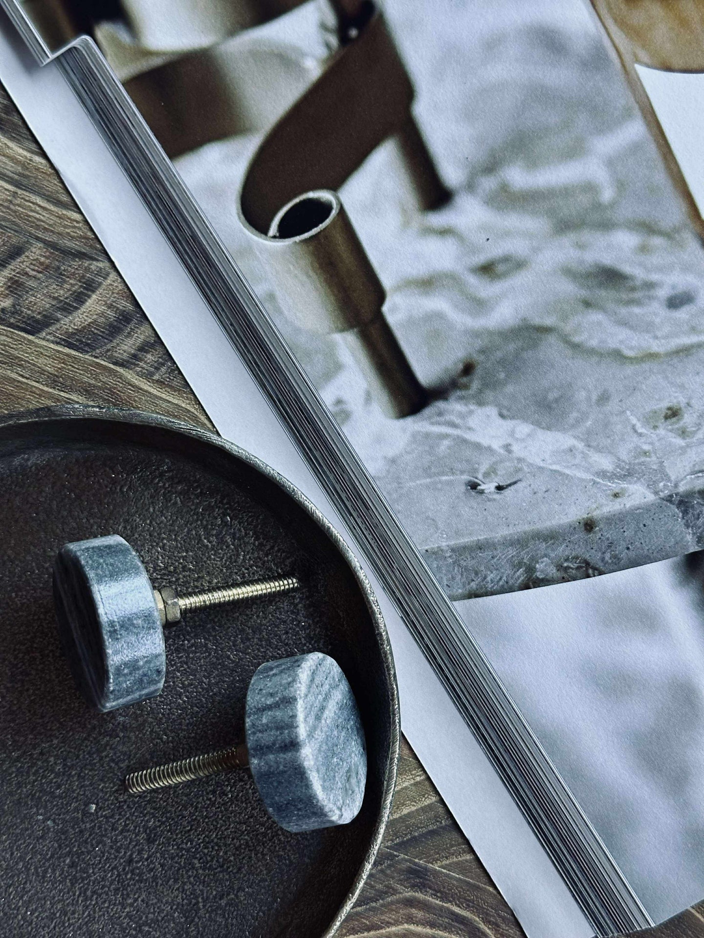 Håndtak granittstein - 2 stk.