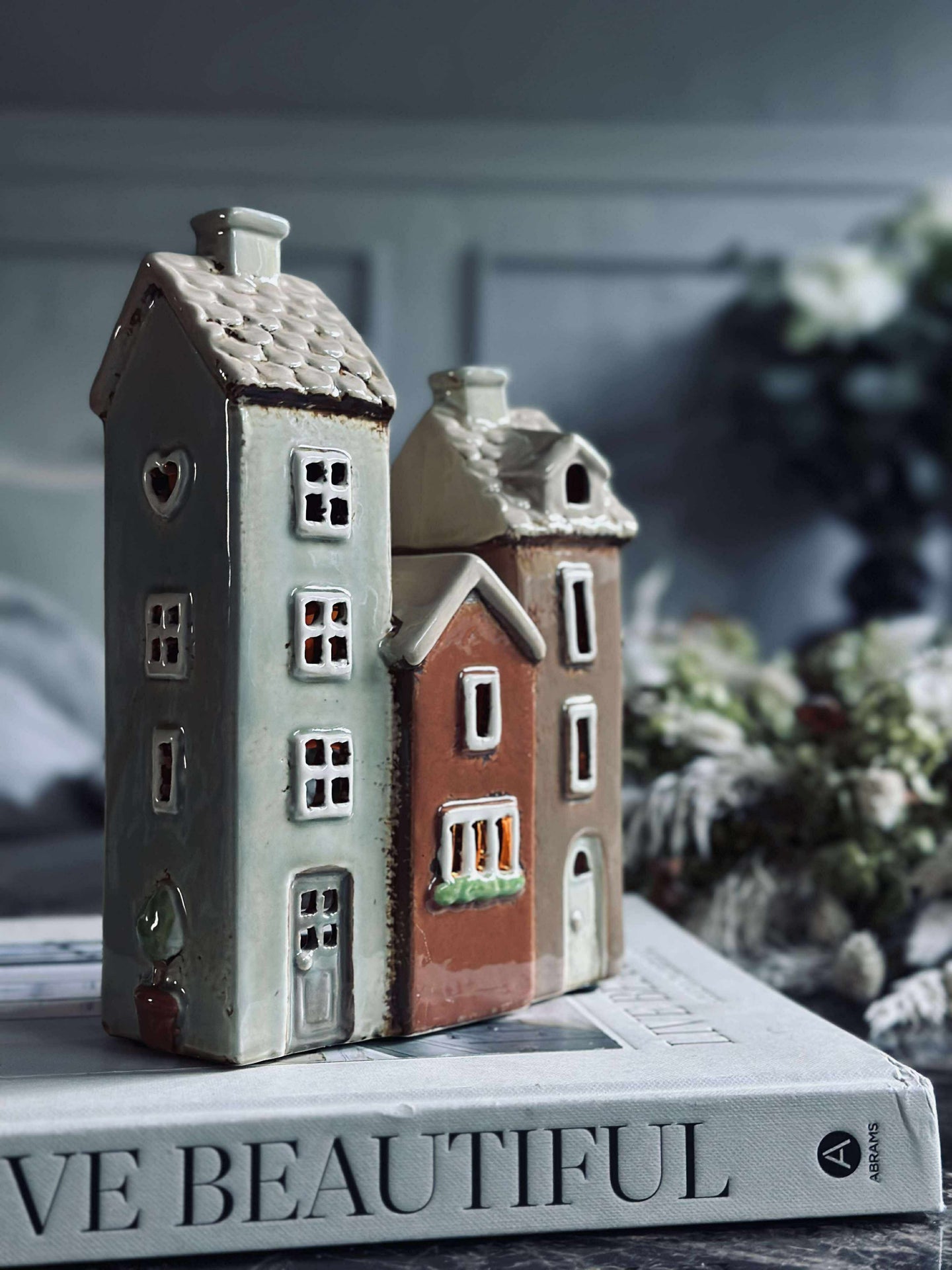 3 x Lyslykter - Keramikk