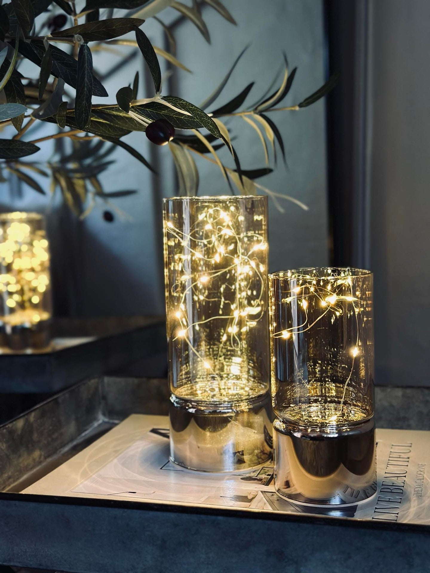 Lanterner MAGIC med LED - Sett med 2 stk.