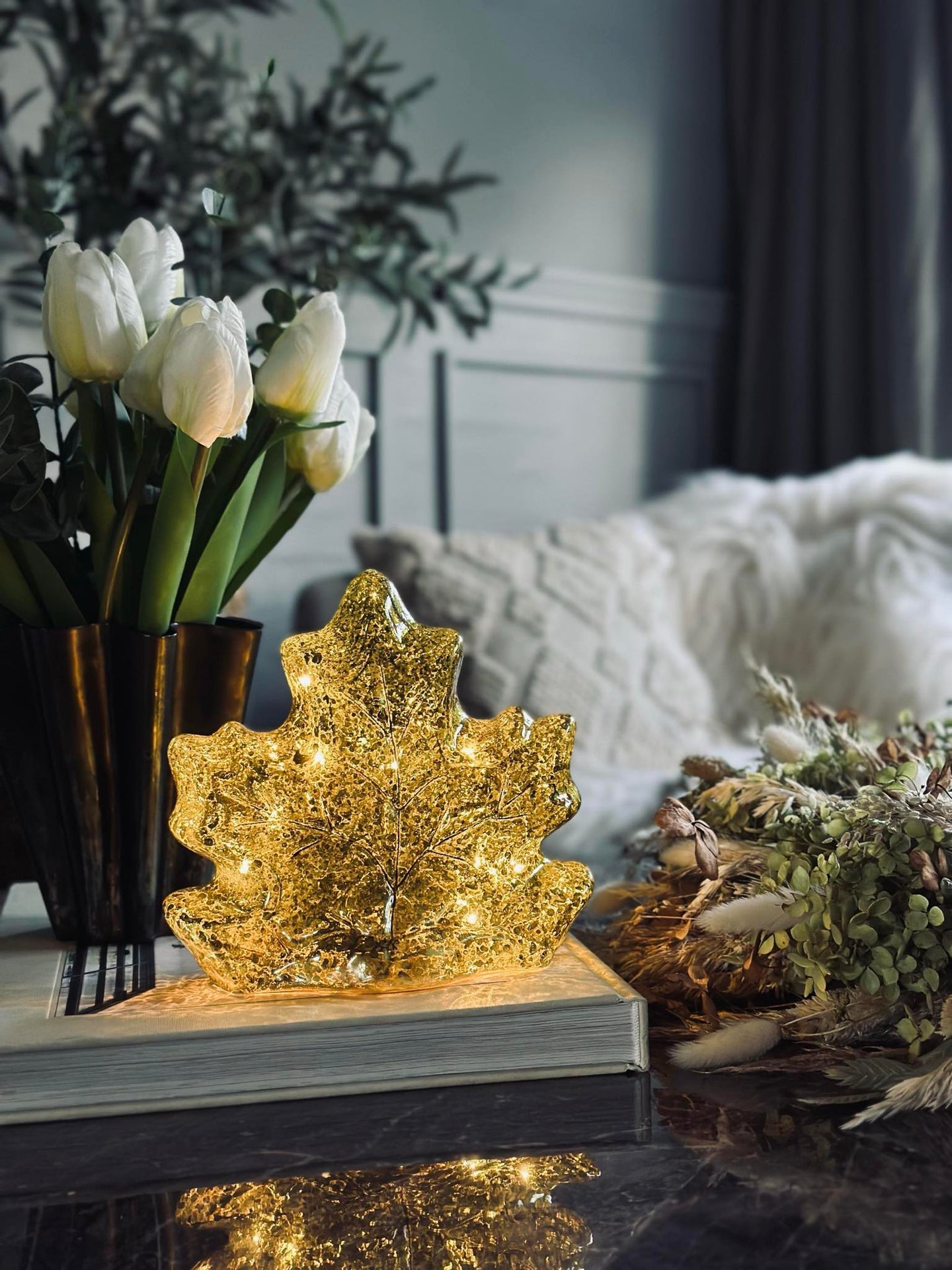Blad med LED-lys og timer - Flere farger