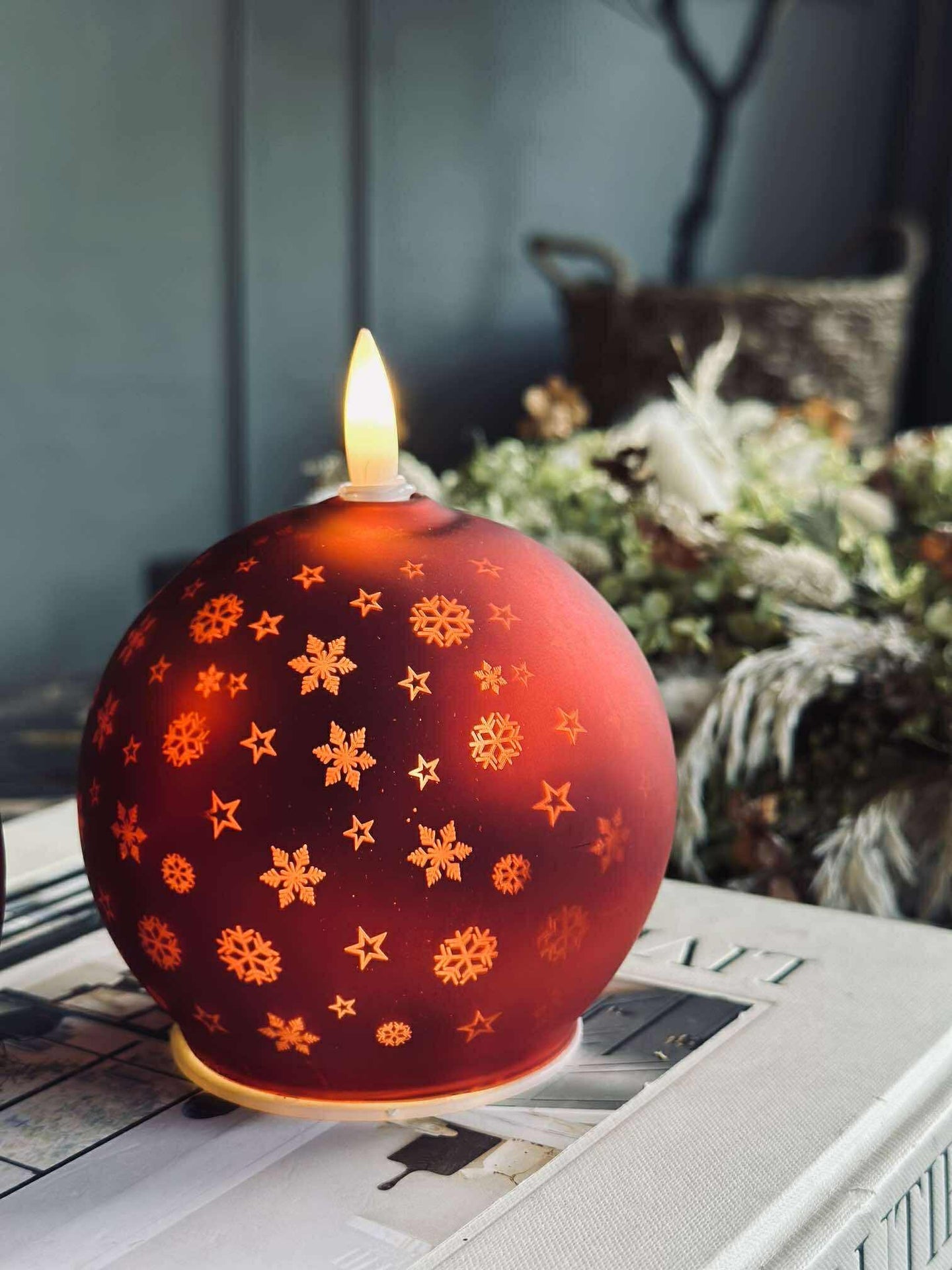 Julelys Rød XMAS 10 cm