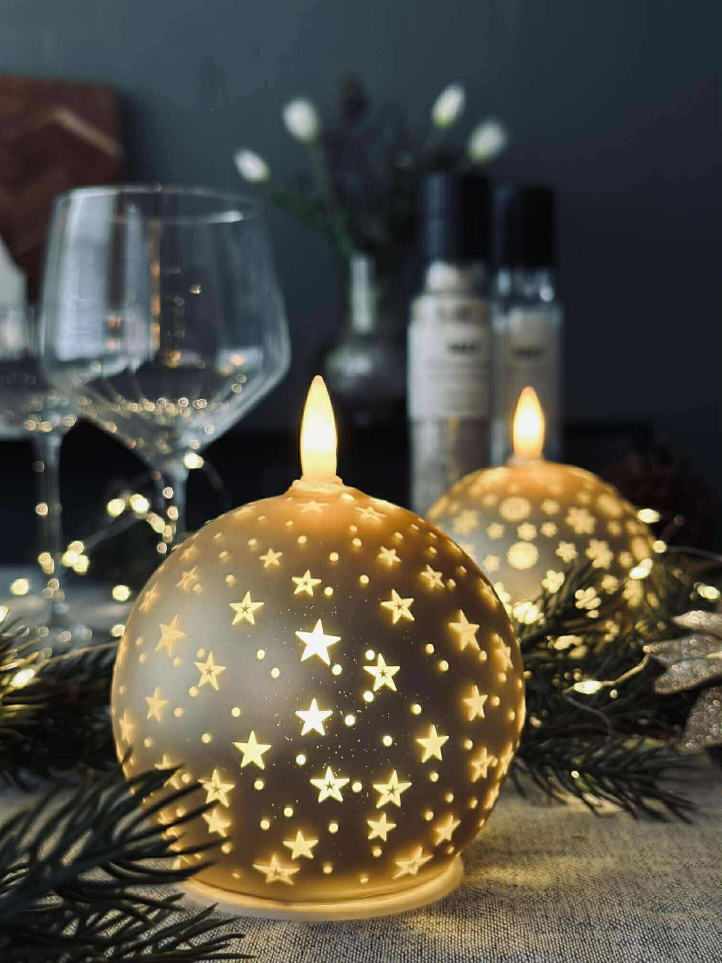 Julelys Gull XMAS 10 cm