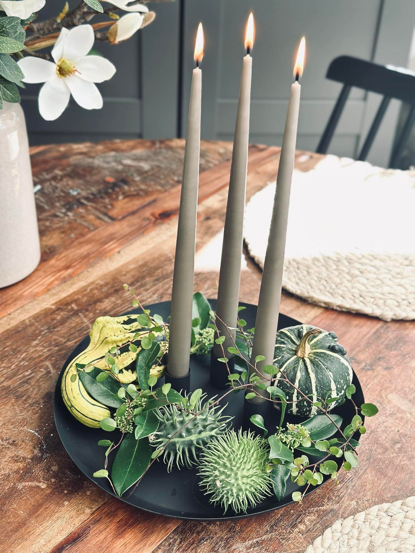 Brett med lysestaker