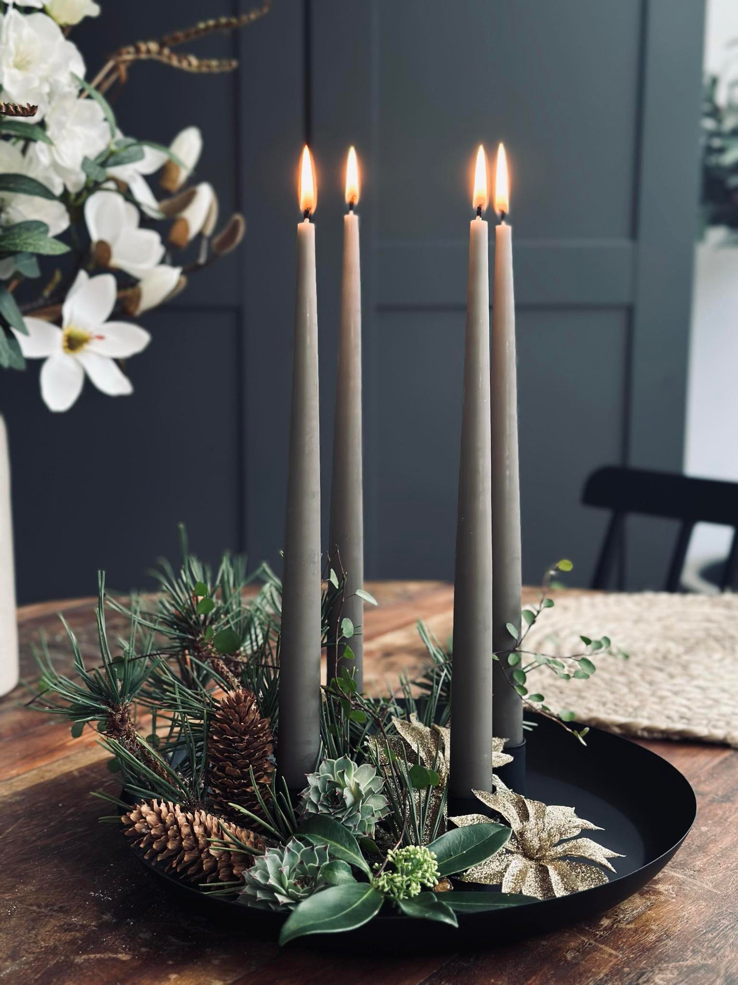 Brett med lysestaker