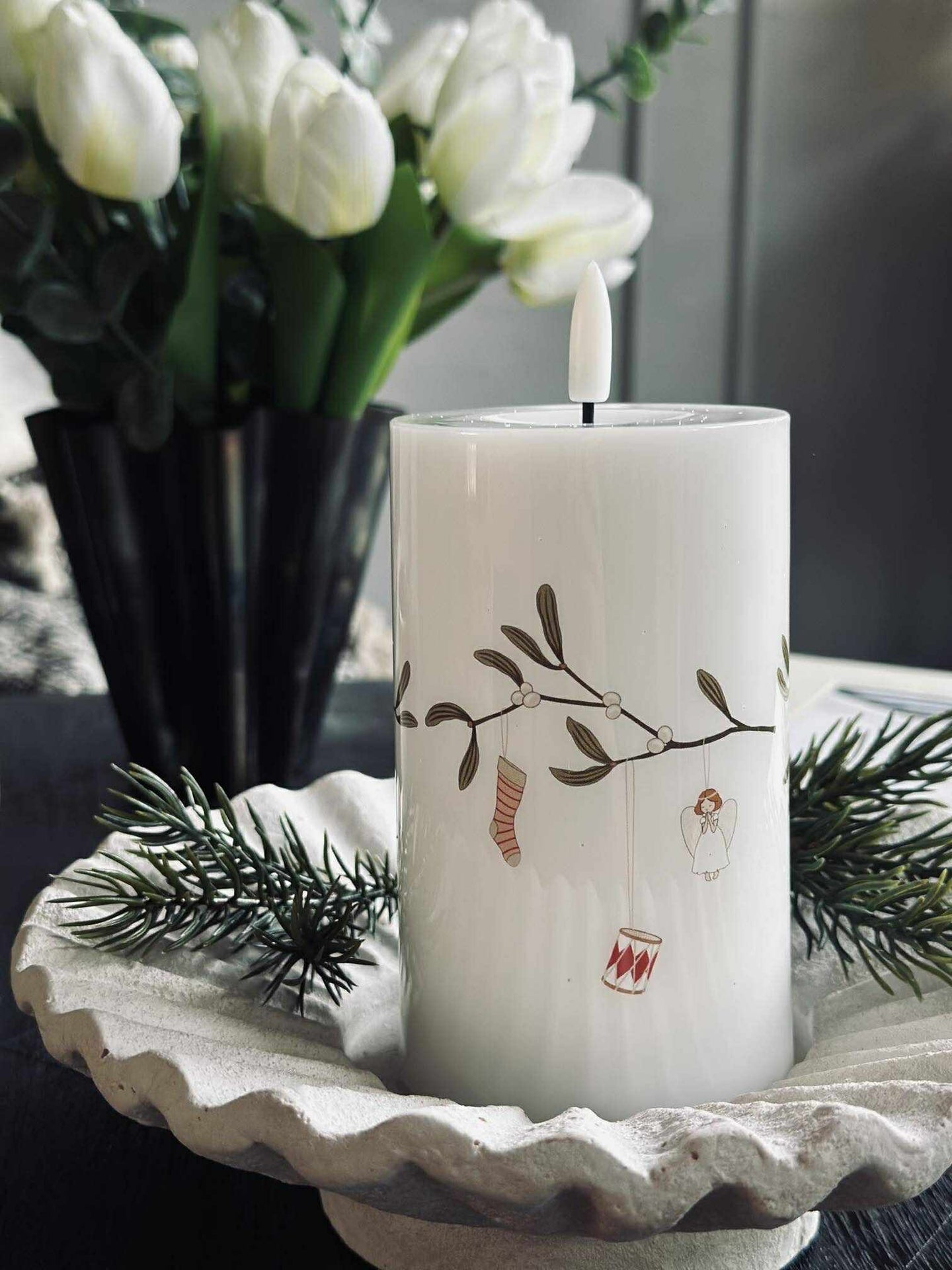 LED Bloklys TWINKLE - Misteltein