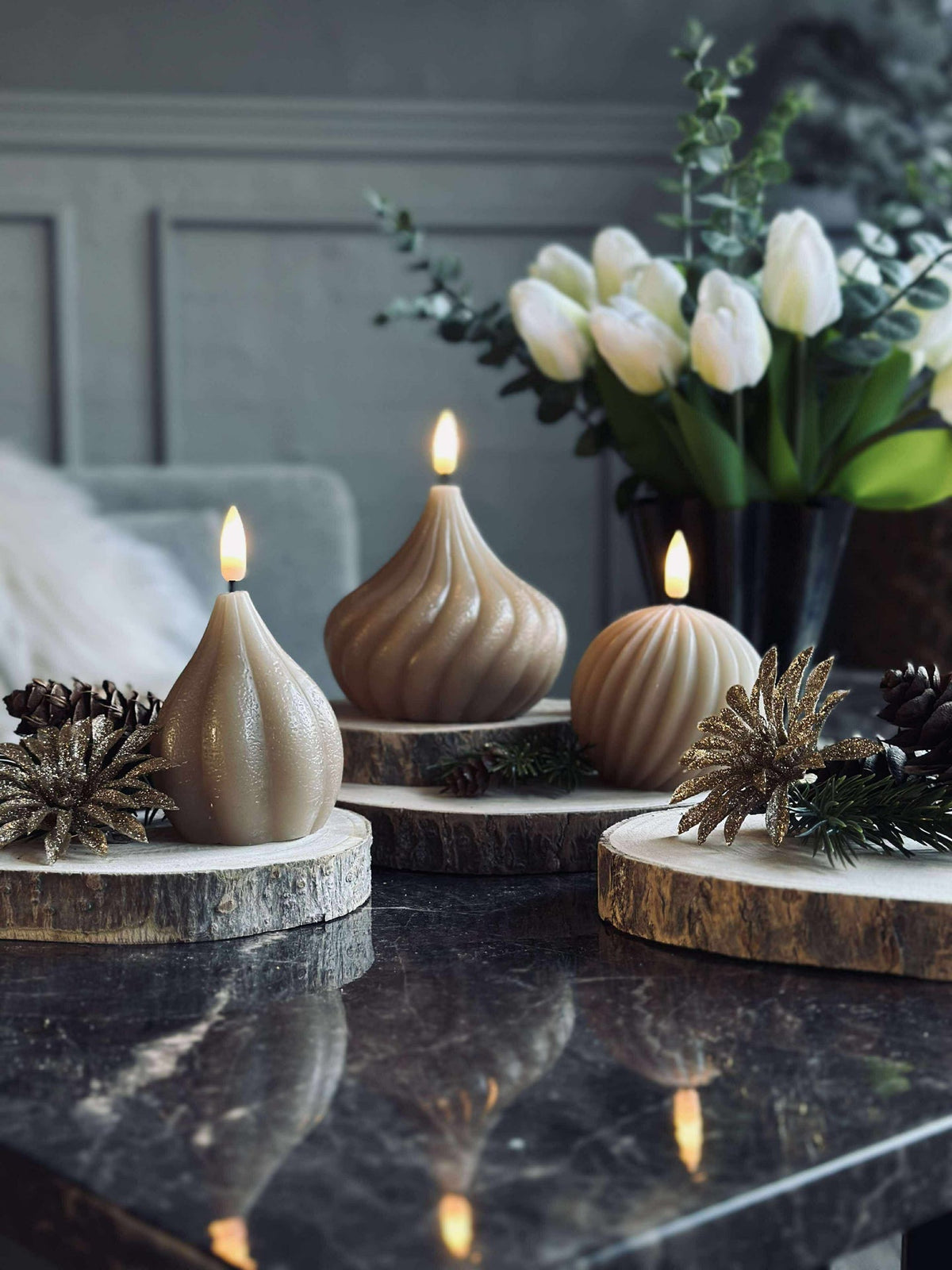 Deco wood - Sett med 4 stk.