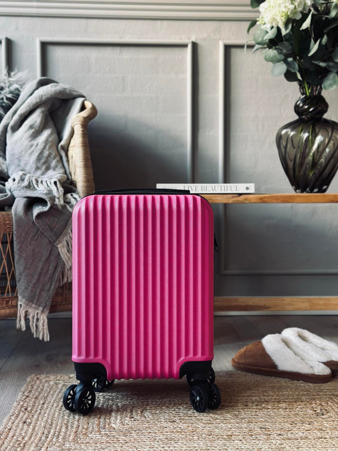 Koffert Trolley - Magenta pink