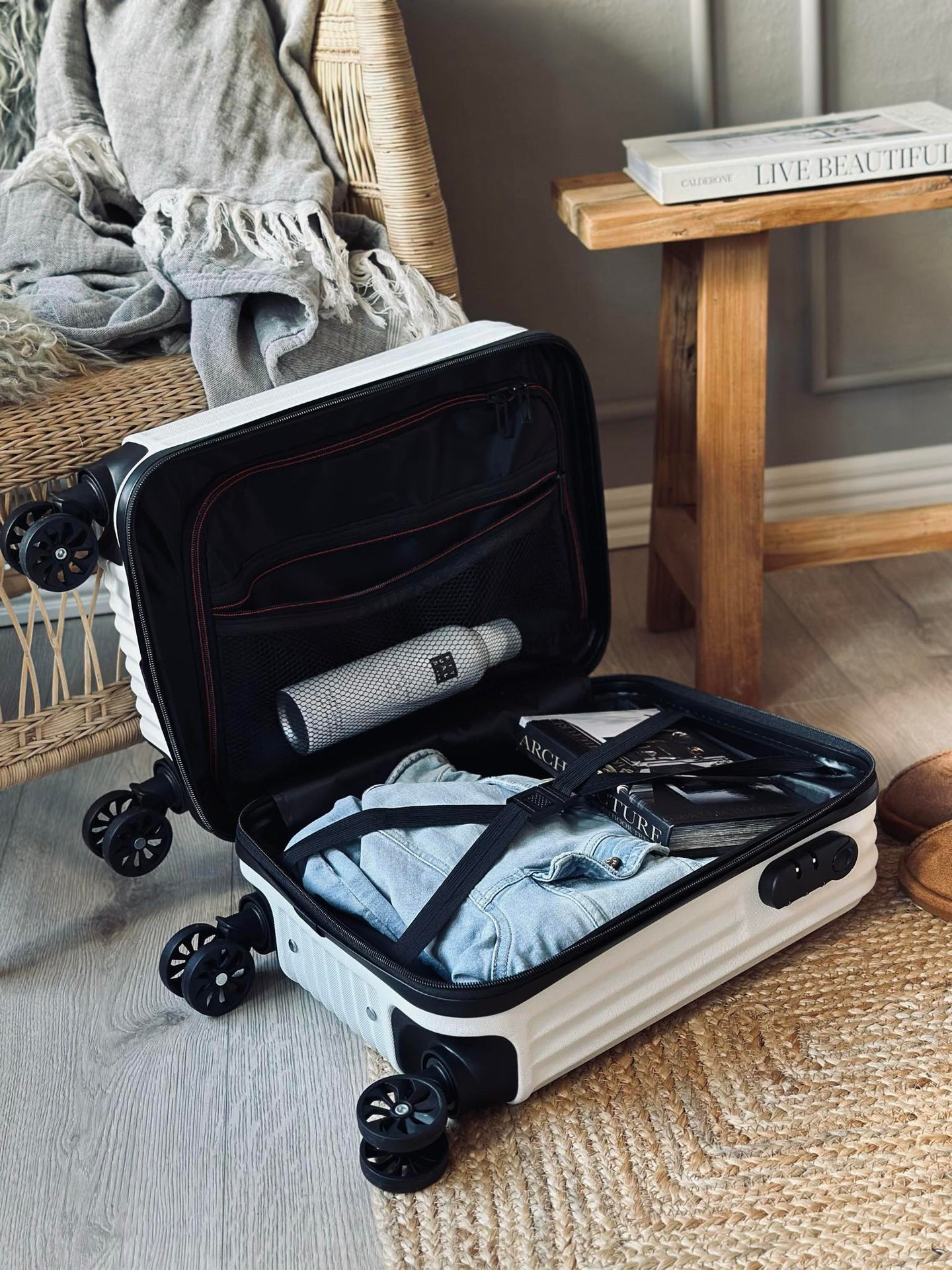 Koffert Trolley - White