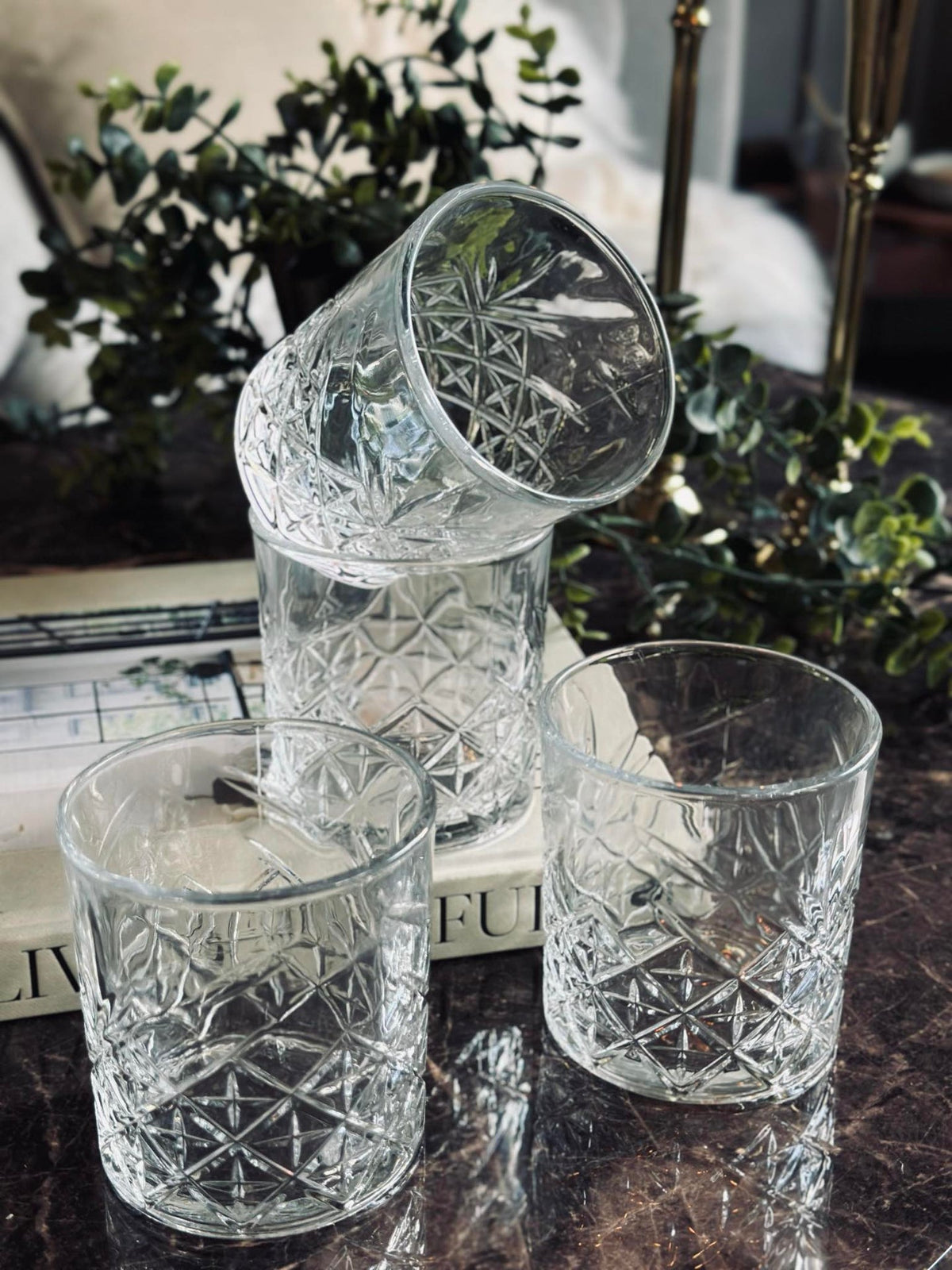 Whiskyglass / vannglass - 4 stk