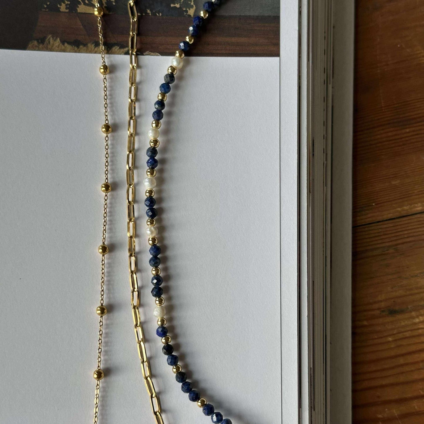 Lilja armbåndsett med 3 stk - Ekte ferskvannsperler