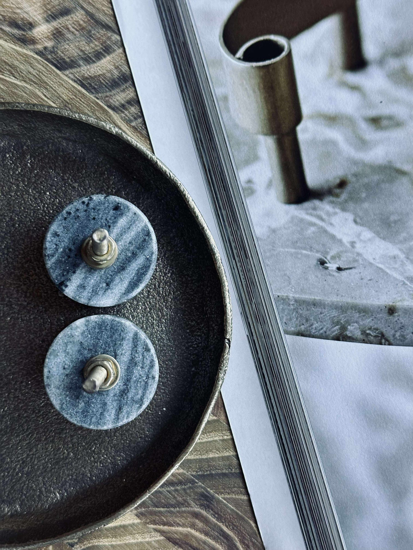 Håndtak granittstein - 2 stk.