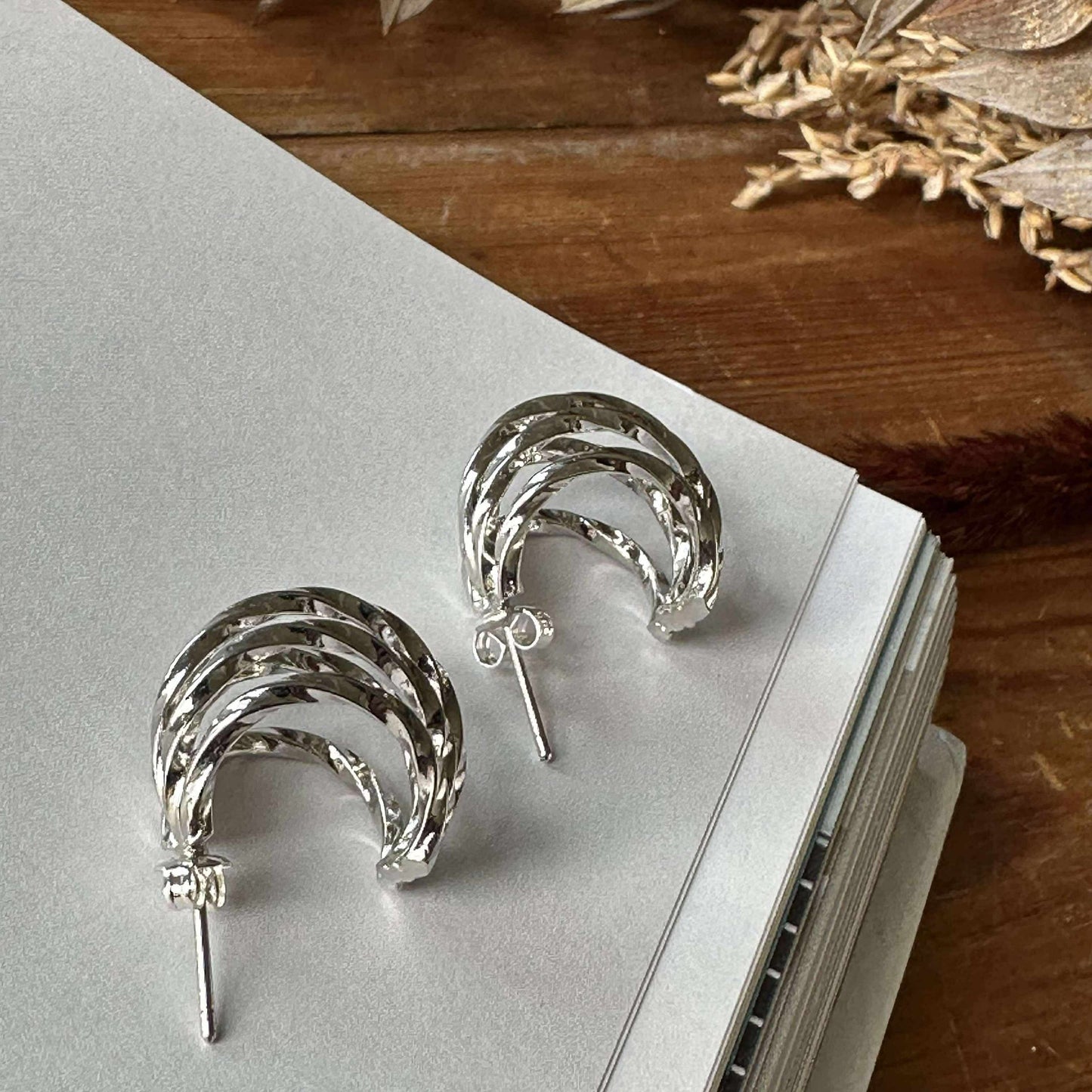 Øreringer Cornelia 20 mm - Sølvbelagt
