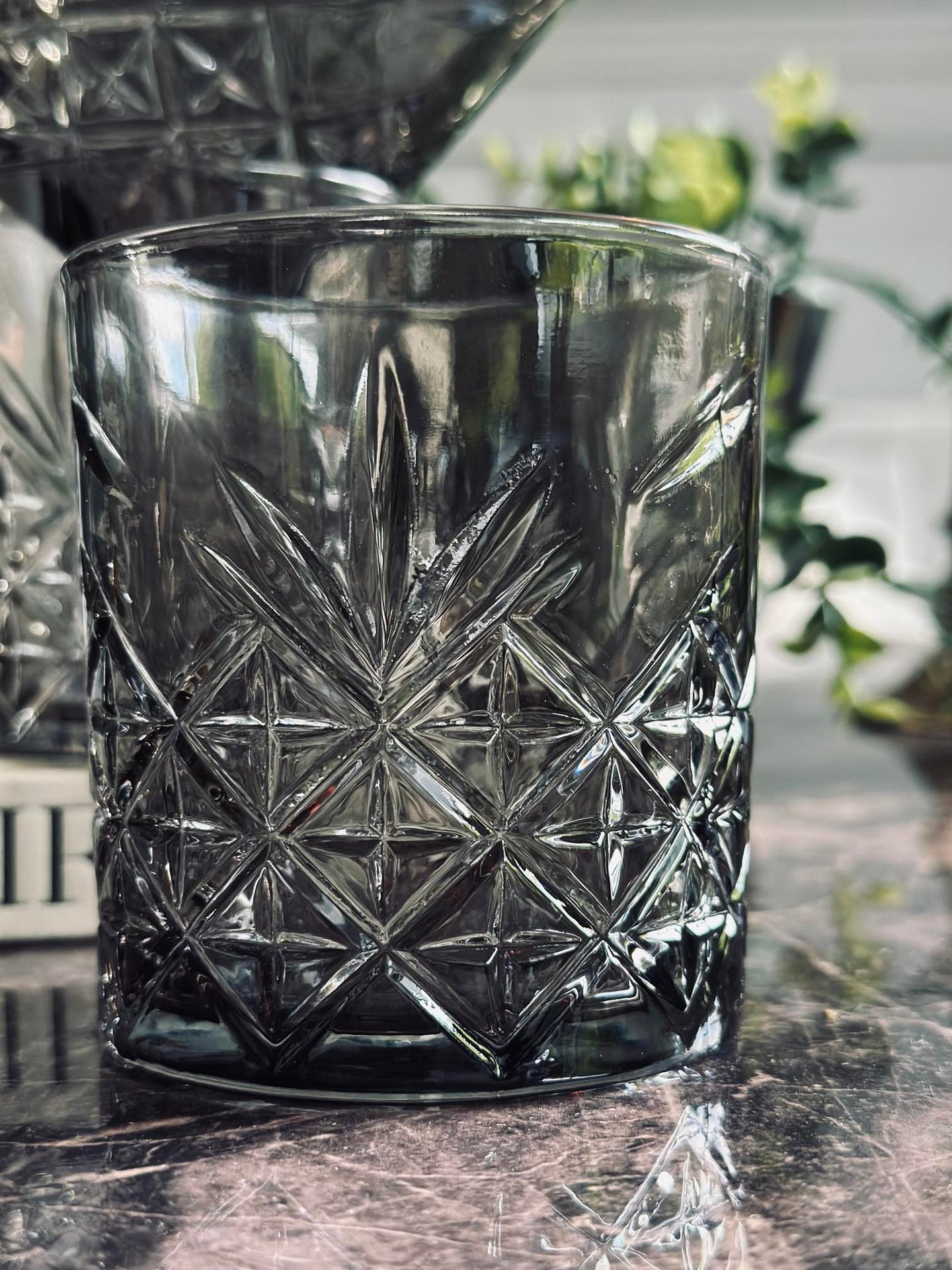 Whiskyglass / vannglass Røykfarget - 4 stk
