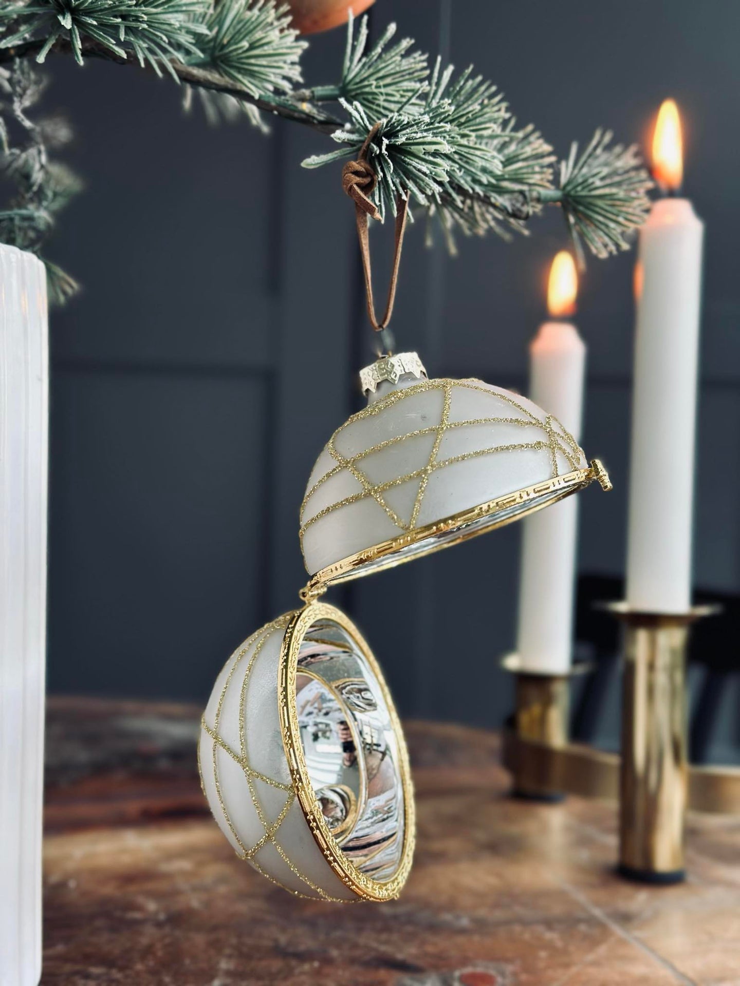 Julekuler i glass GOLD - Pakke med 3 stk