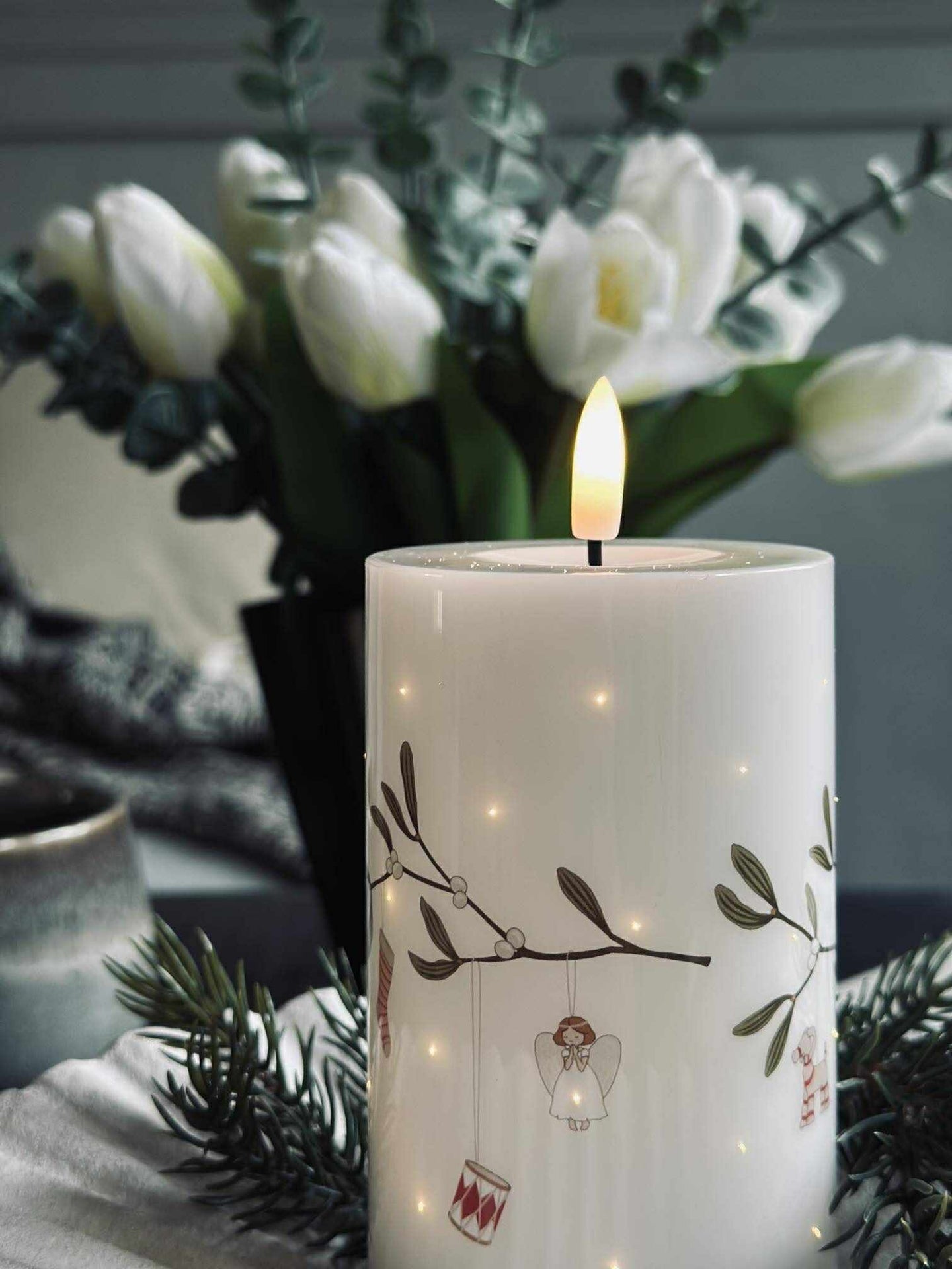 LED Bloklys TWINKLE - Misteltein