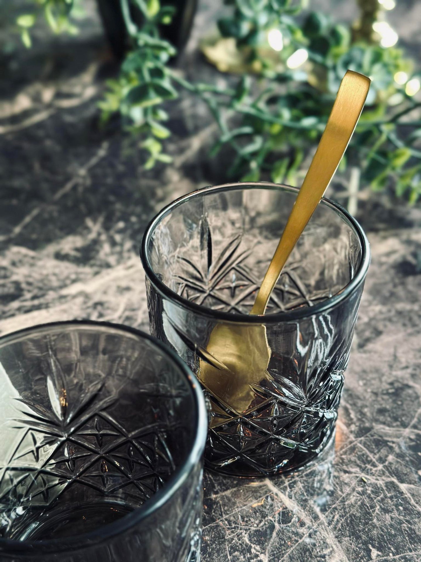 Whiskyglass / vannglass Røykfarget - 4 stk