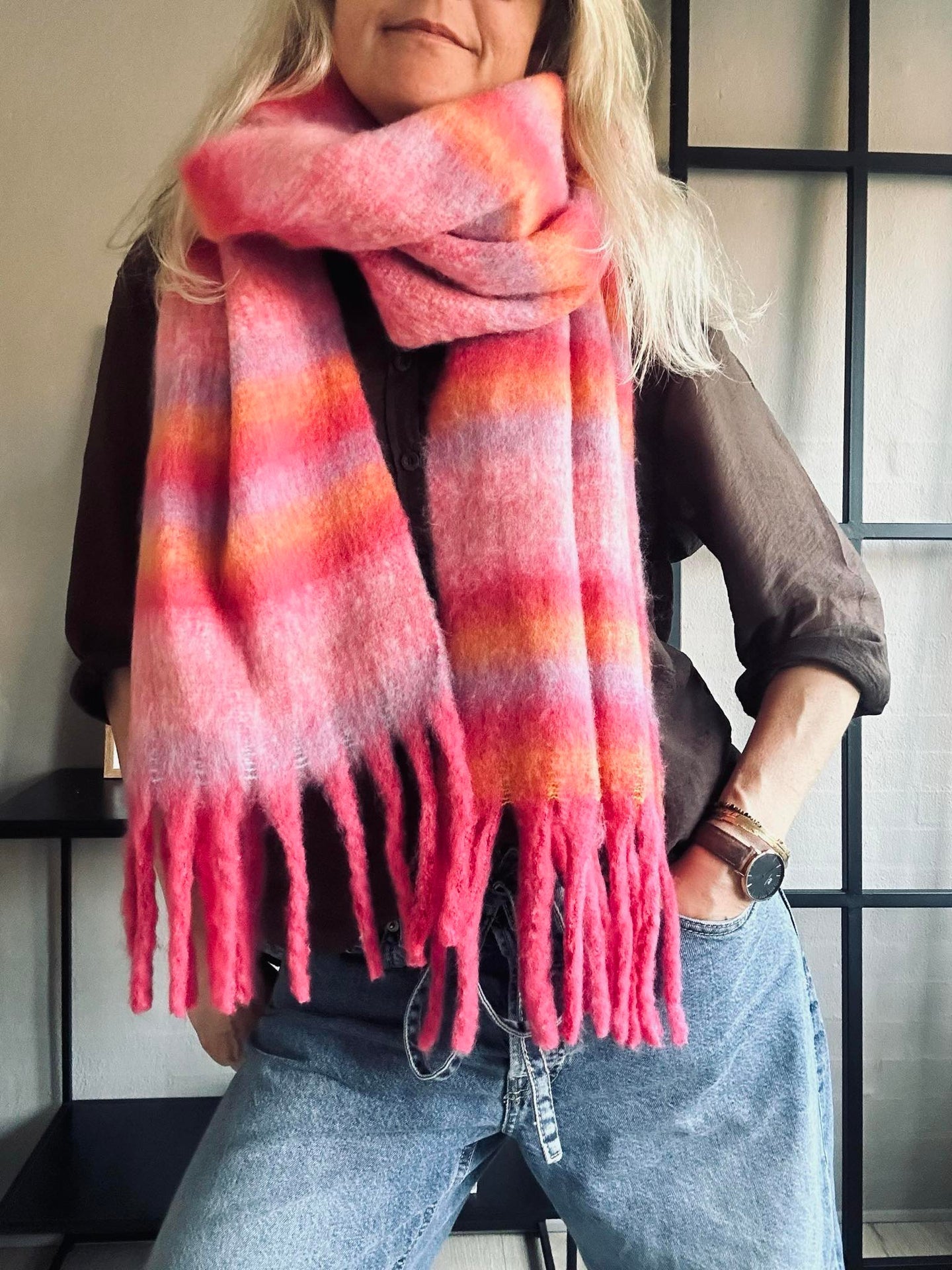 Skjerf Ninna - rosa