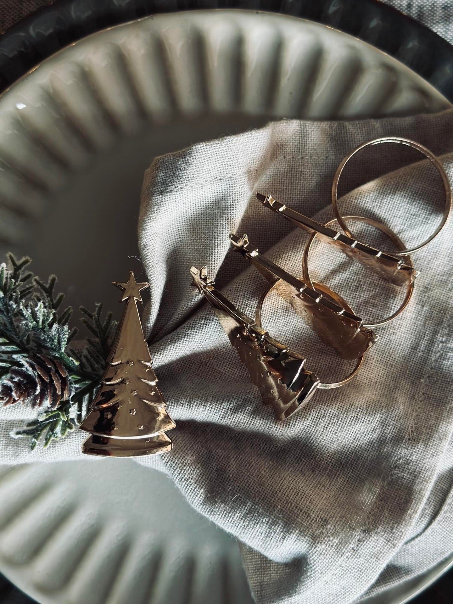 Serviettringer Gull - MIX 4 stk