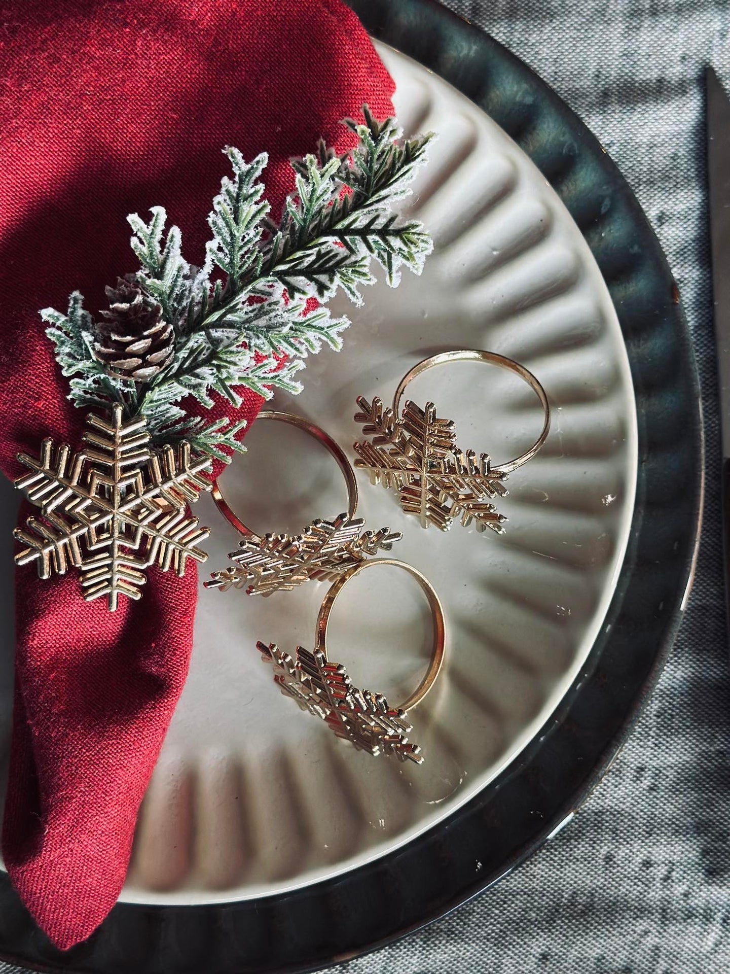 Serviettringer Gull - MIX 4 stk