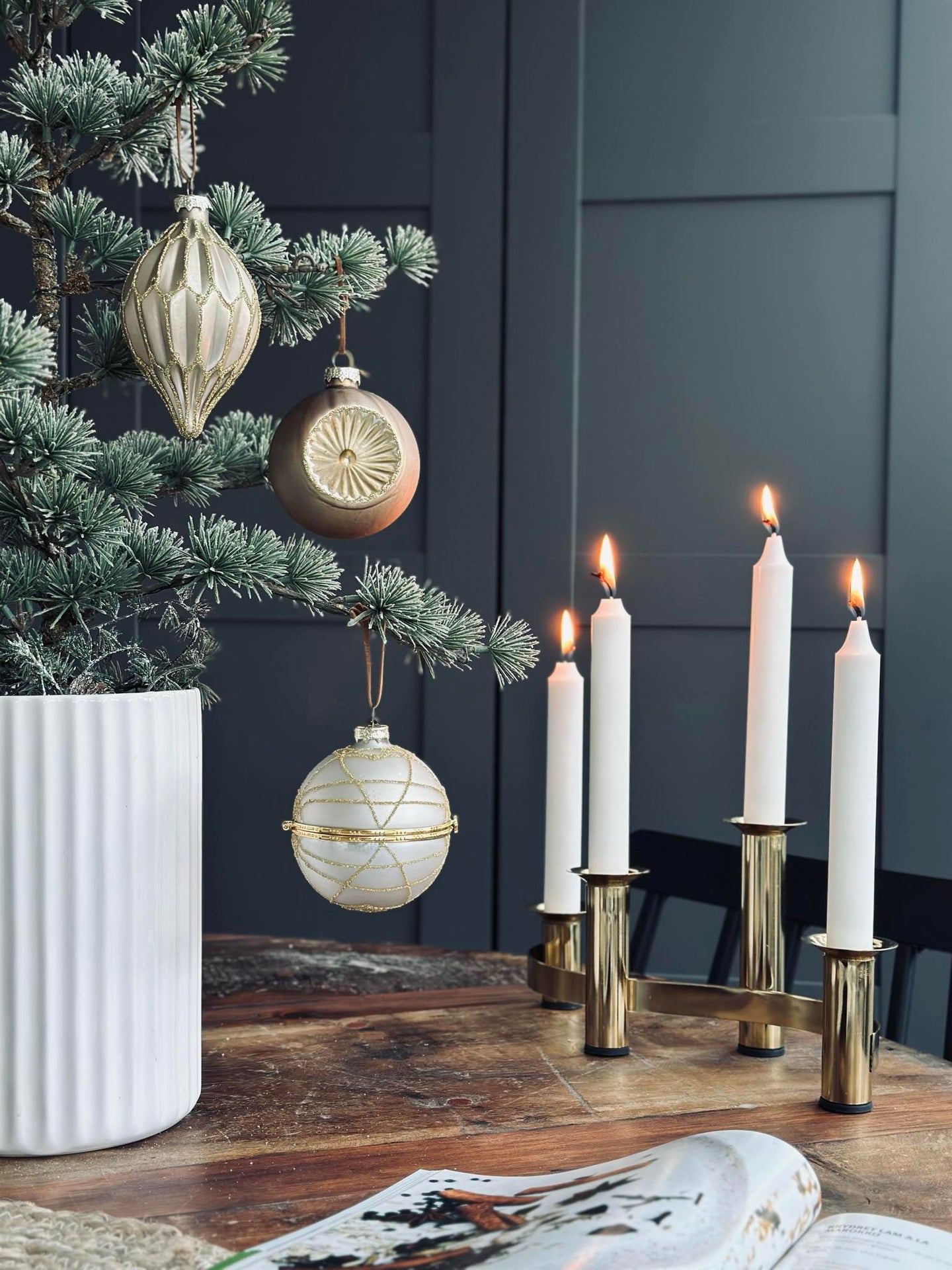 Julekuler i glass GOLD - Pakke med 3 stk