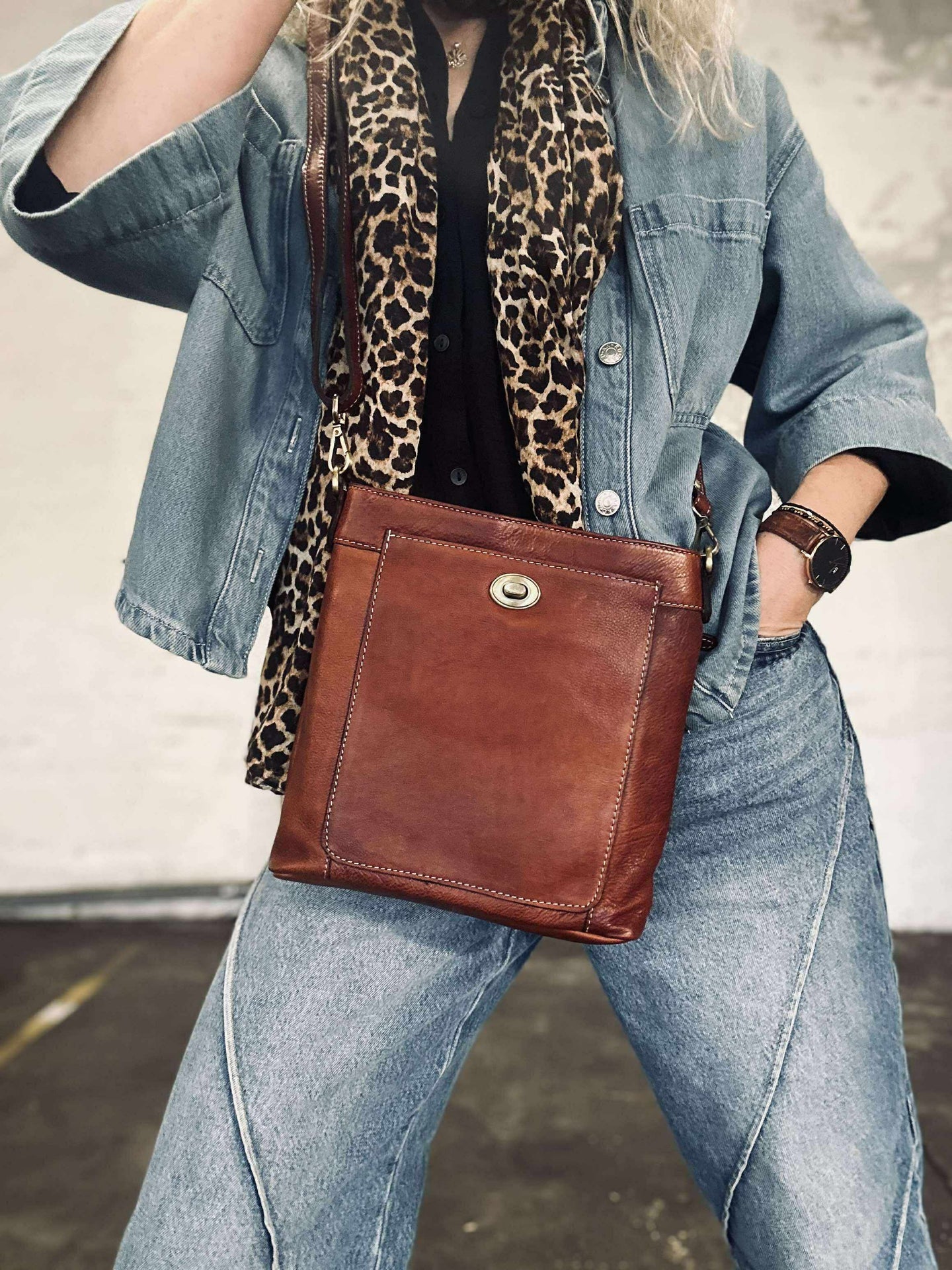 Crossover Moa small - Cognac