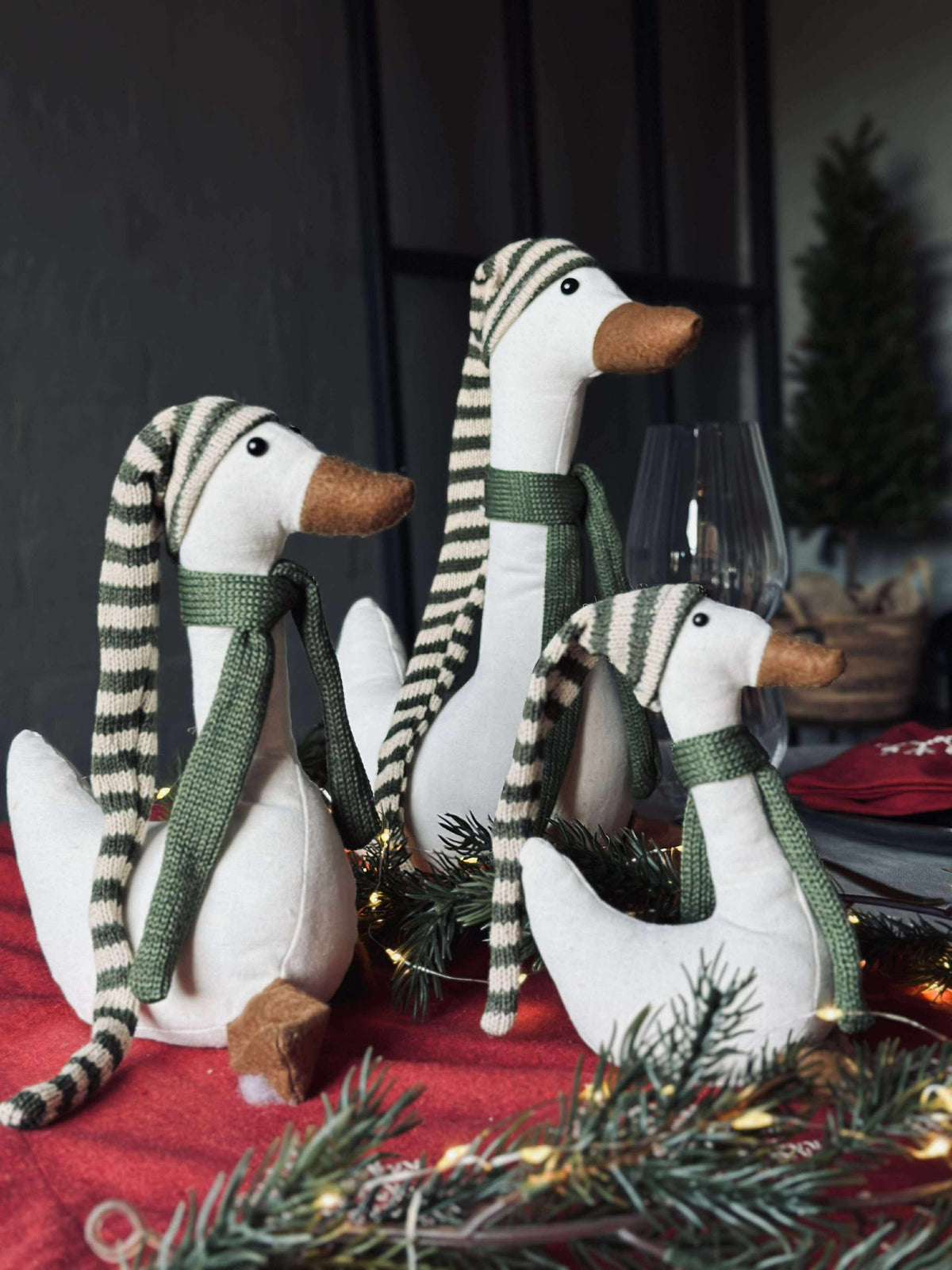Juleand med grønn lue