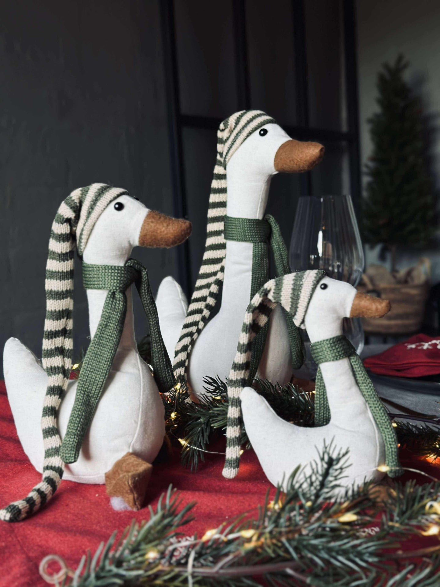 Juleand med grønn lue