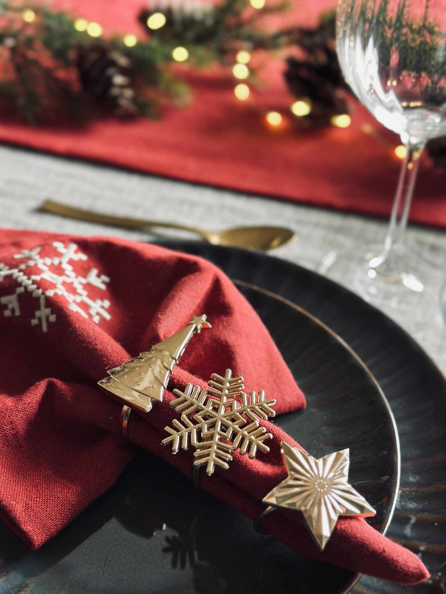 Serviettringer Gull - MIX 4 stk