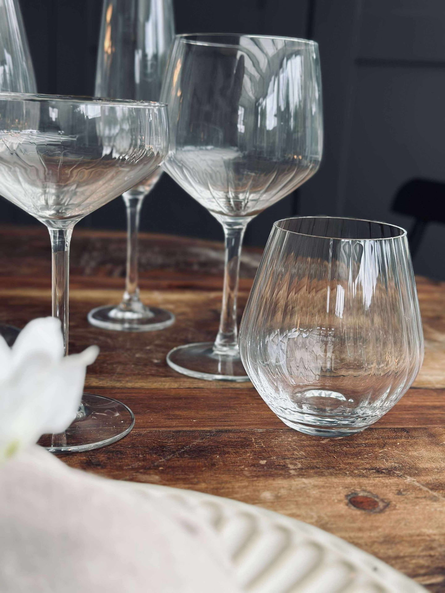 Vannglass CRYSTAL - Sett med 4 stk.